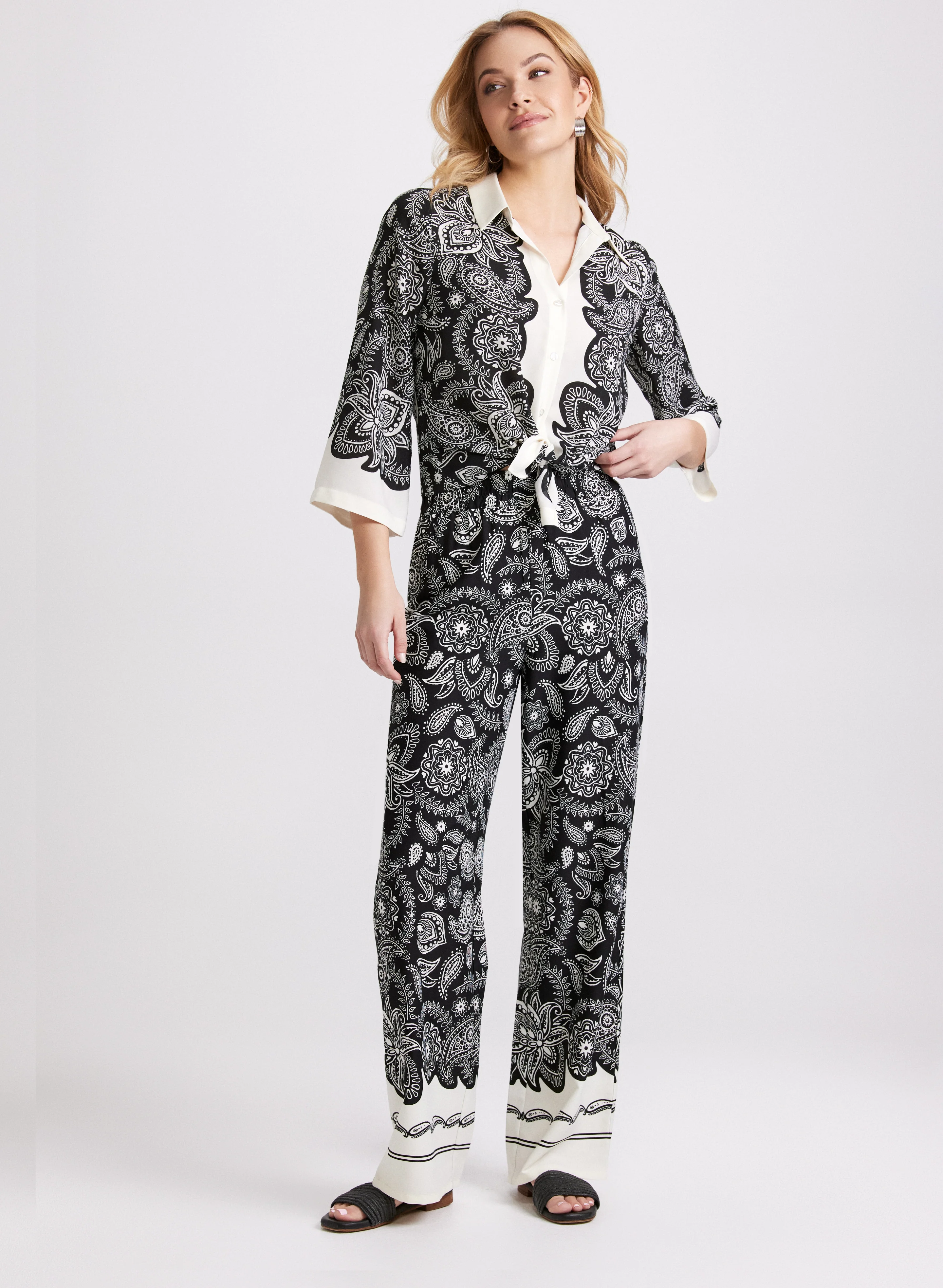 Paisley Placement Print Blouse - Image 2
