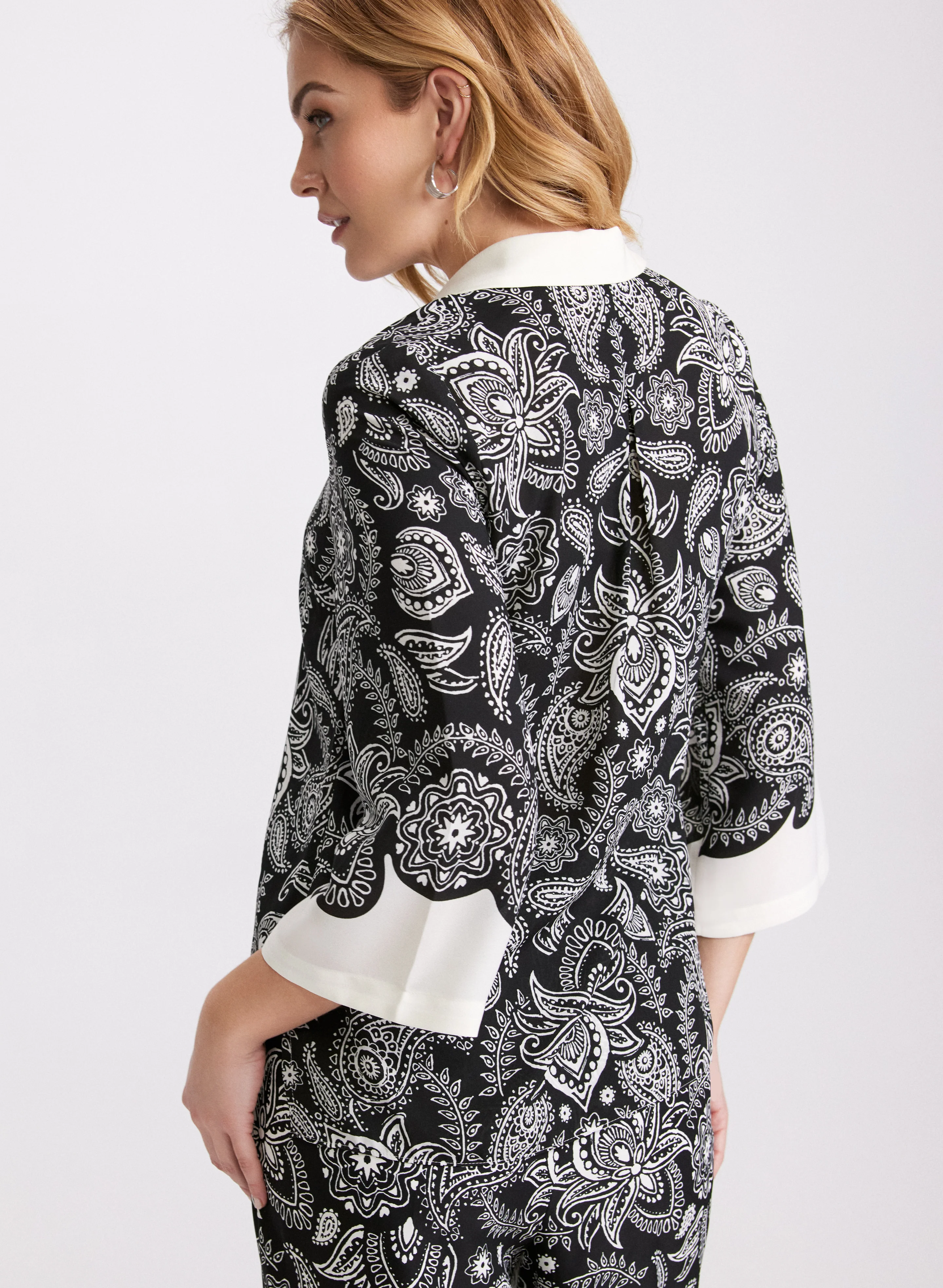 Paisley Placement Print Blouse - Image 3