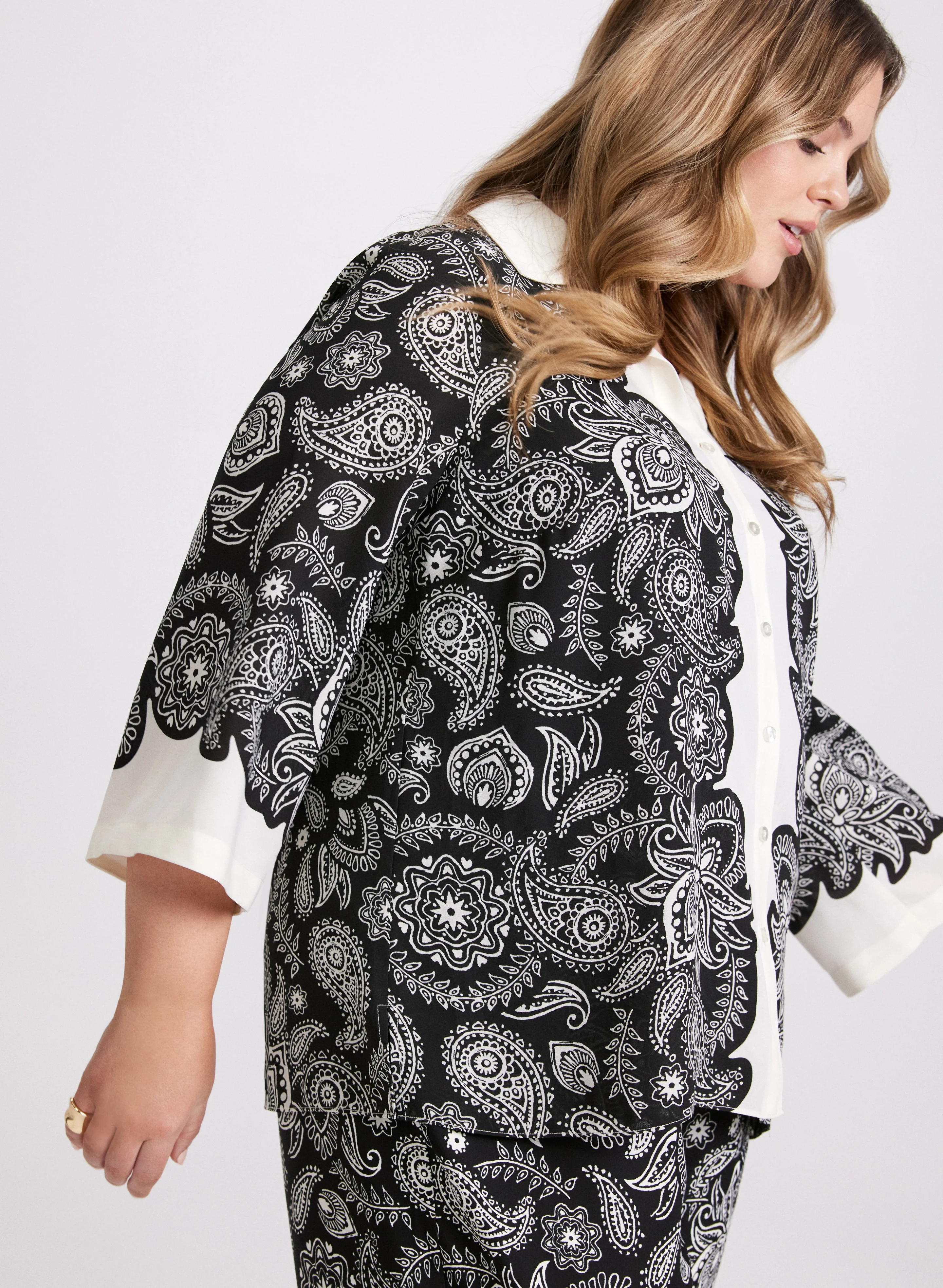 Paisley Placement Print Blouse - Image 4