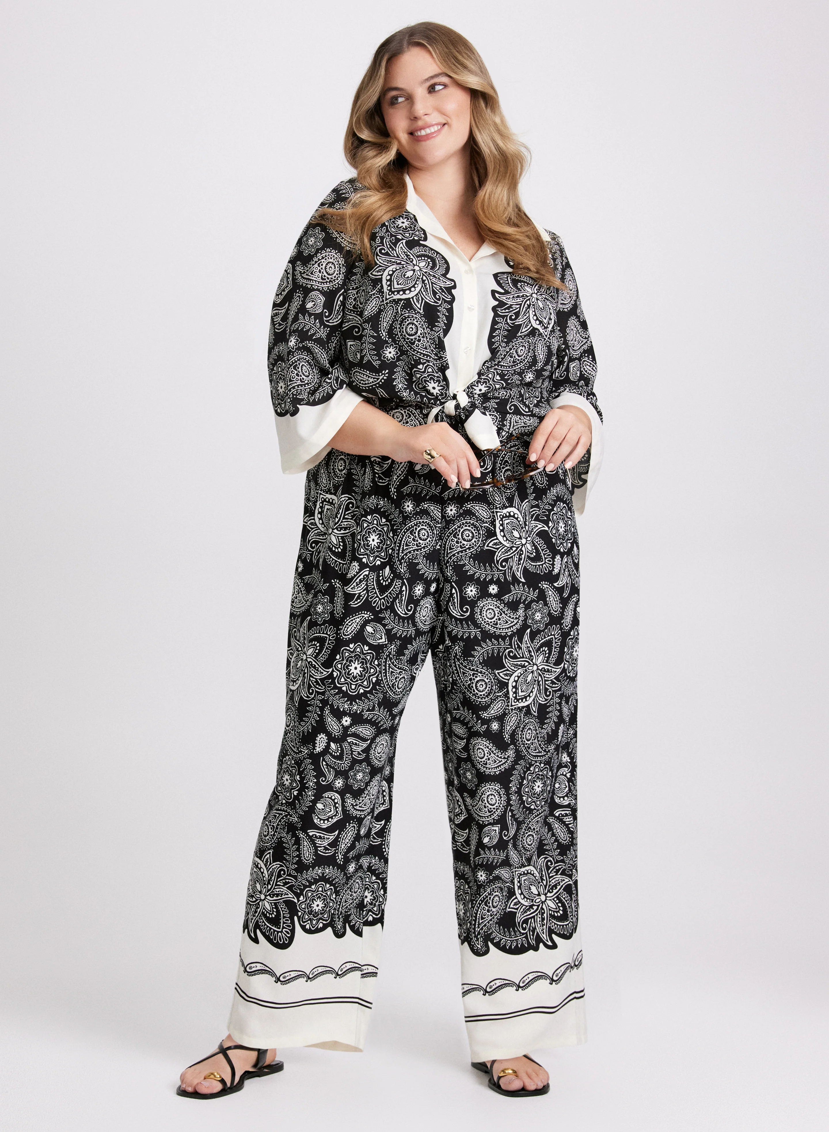 Paisley Placement Print Blouse - Image 6