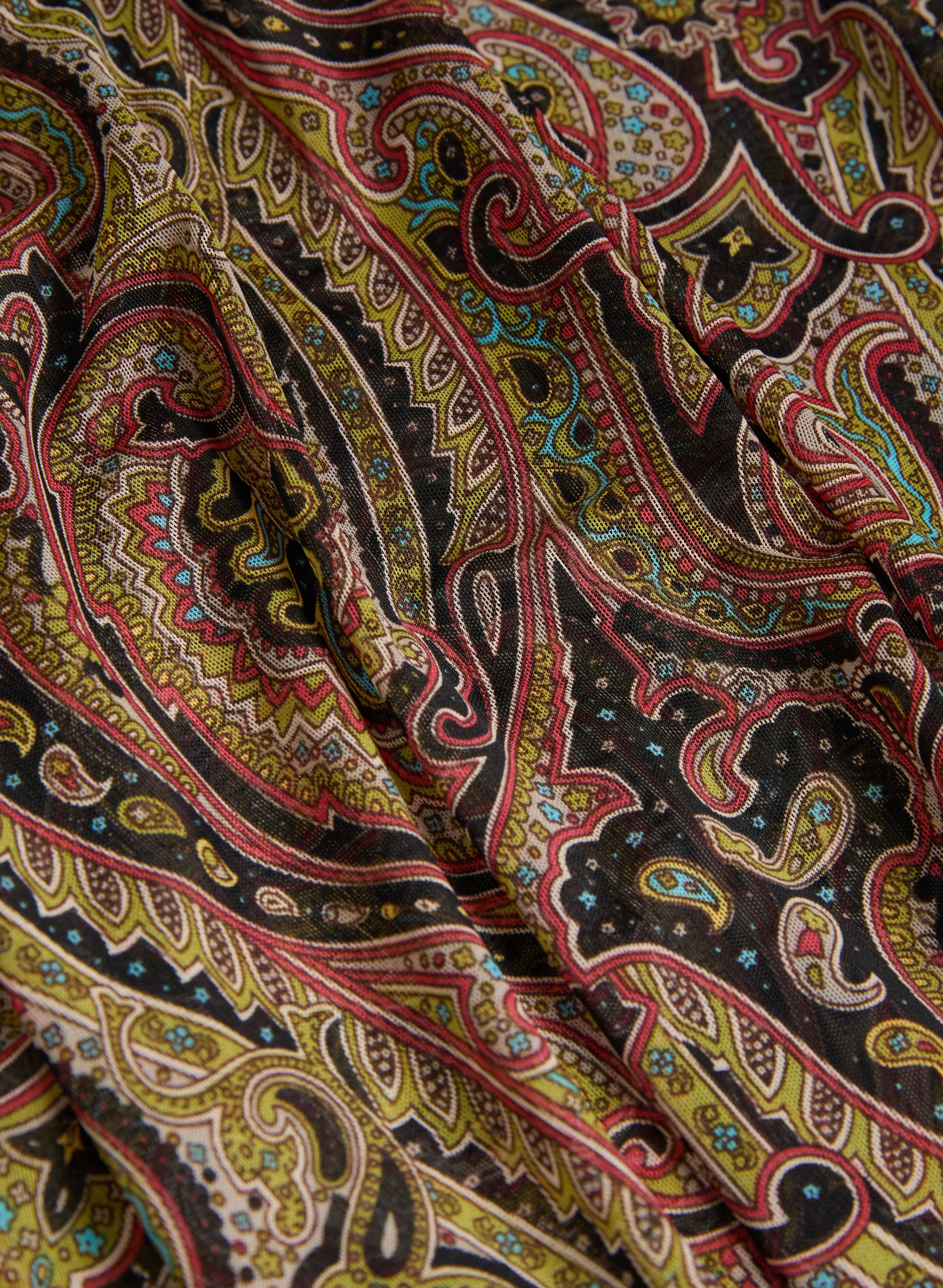 Paisley Print Long Sleeve Cover-Up - Image 7