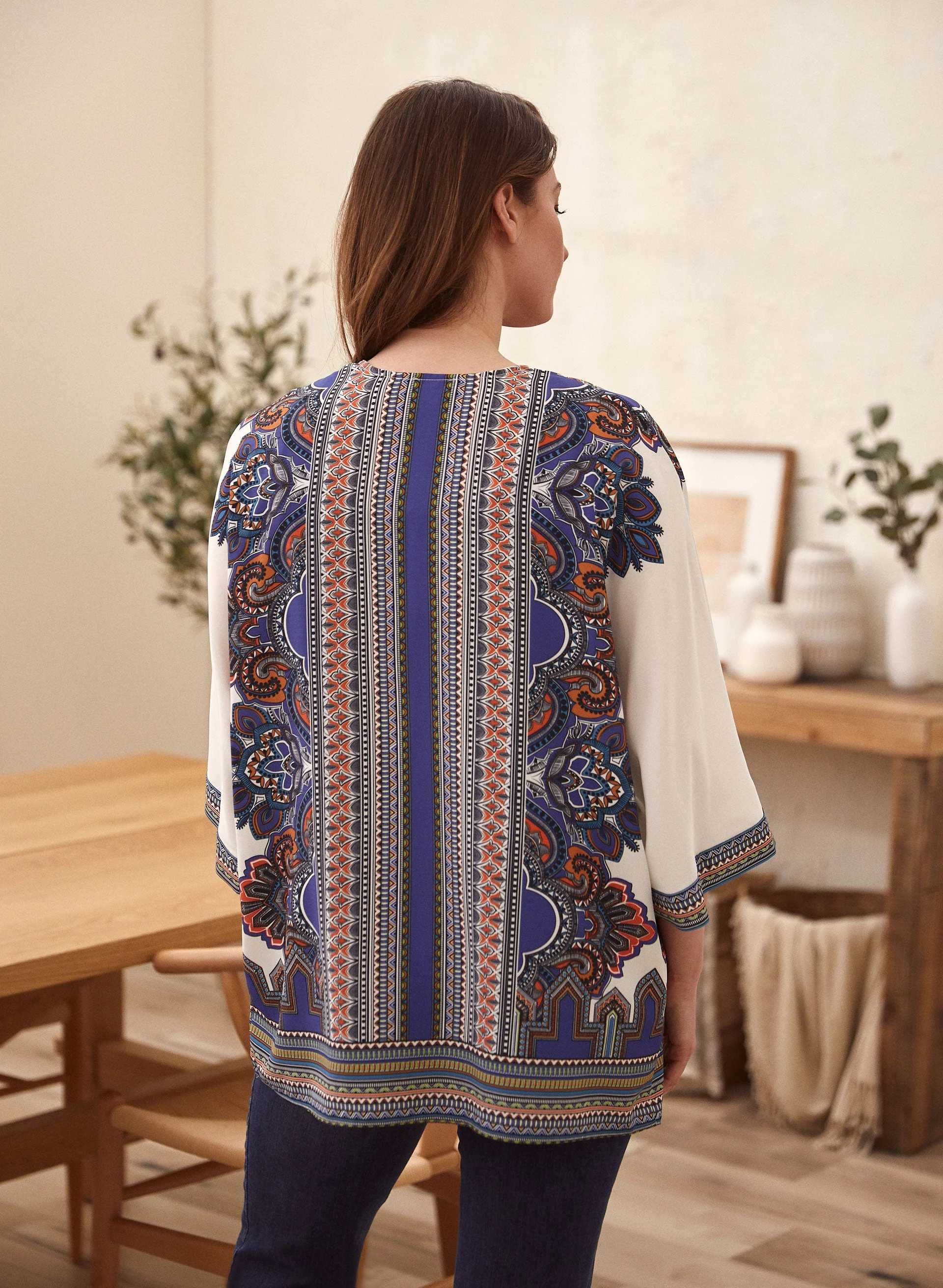 Paisley Print Open Front Top - Image 2