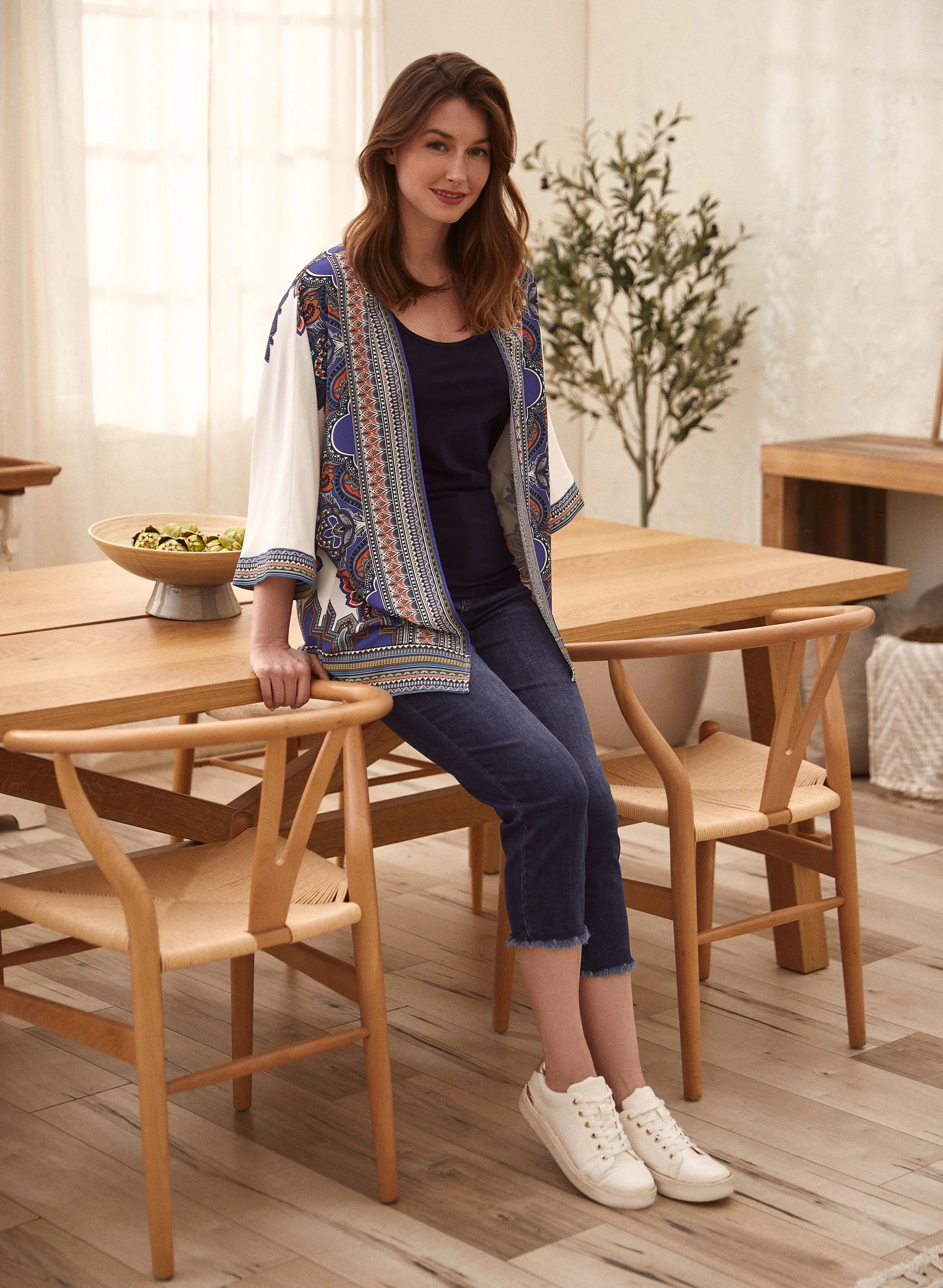 Paisley Print Open Front Top - Image 3