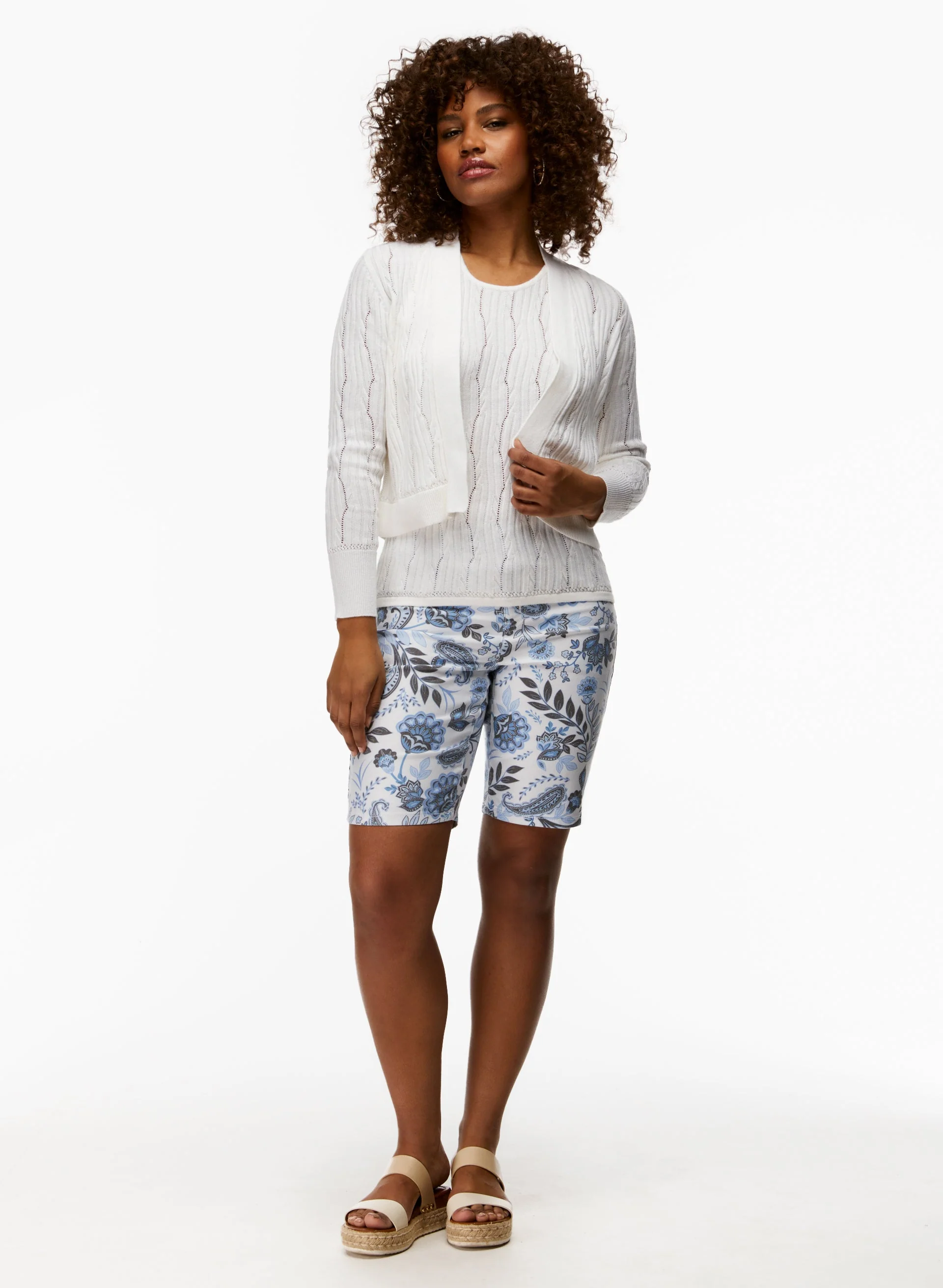 Paisley Print Pull-On Shorts - Image 3