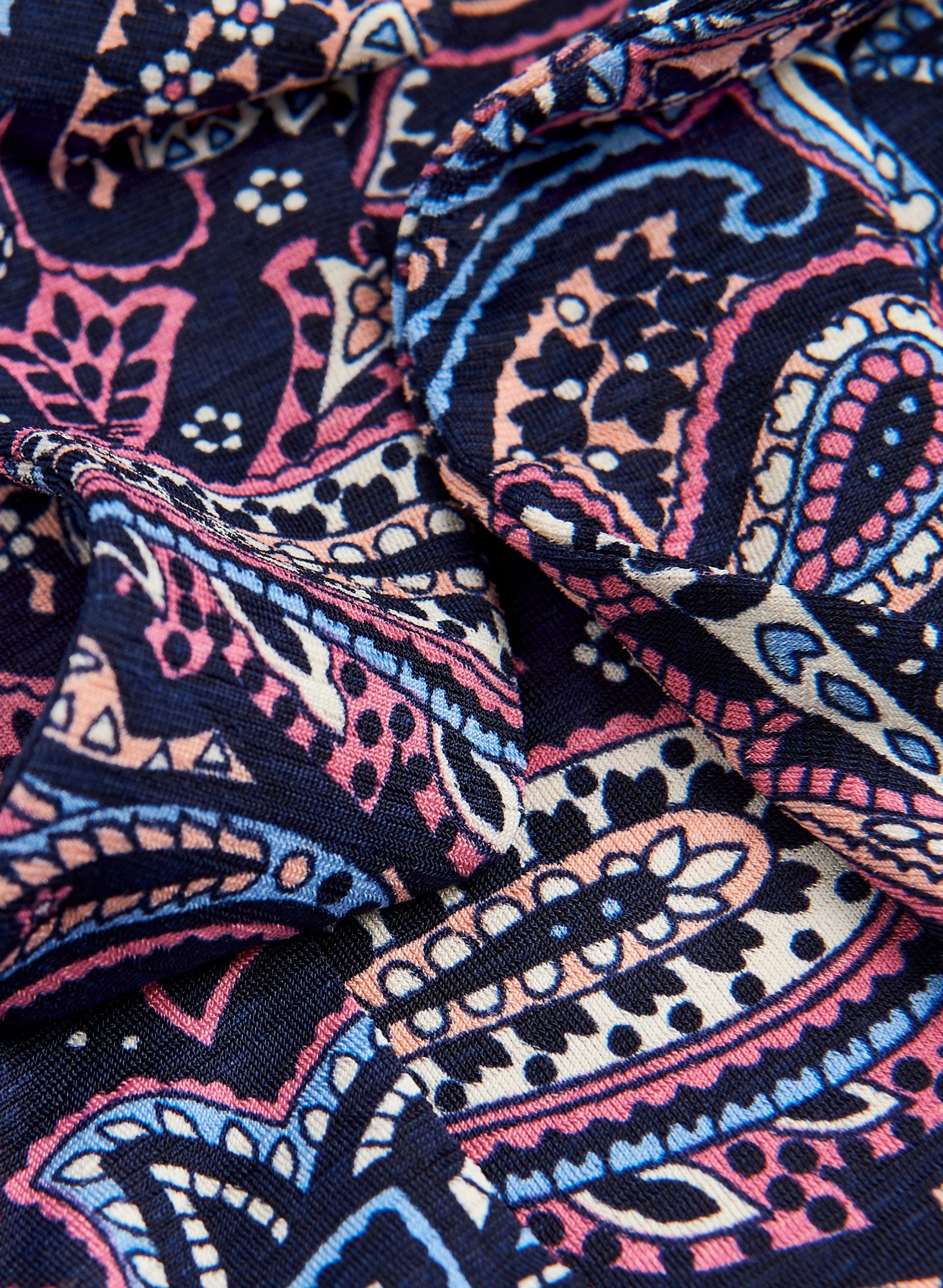 Paisley Print Tie Detail Blouse - Image 6
