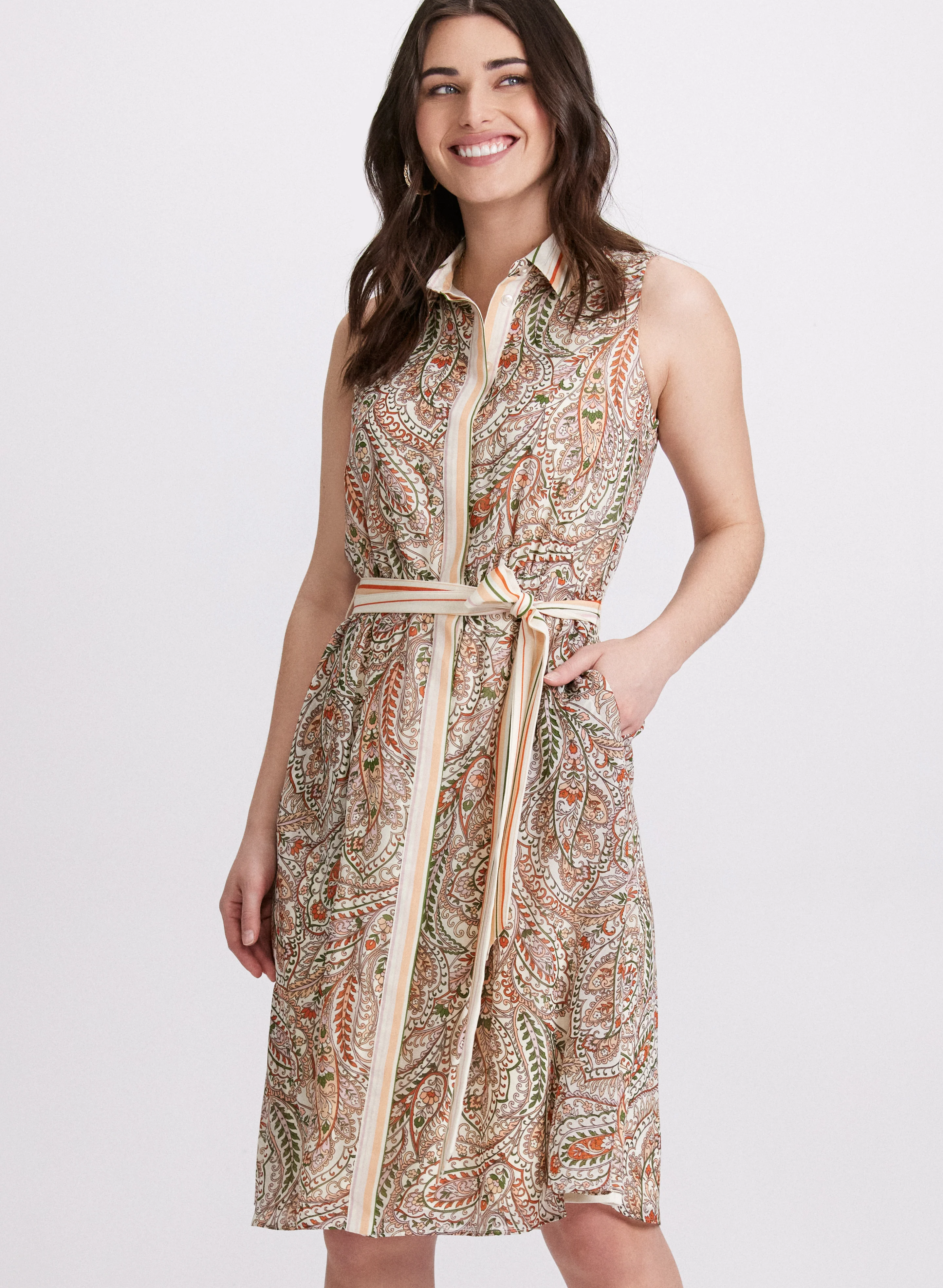 Paisley Shirt Dress - Image 4