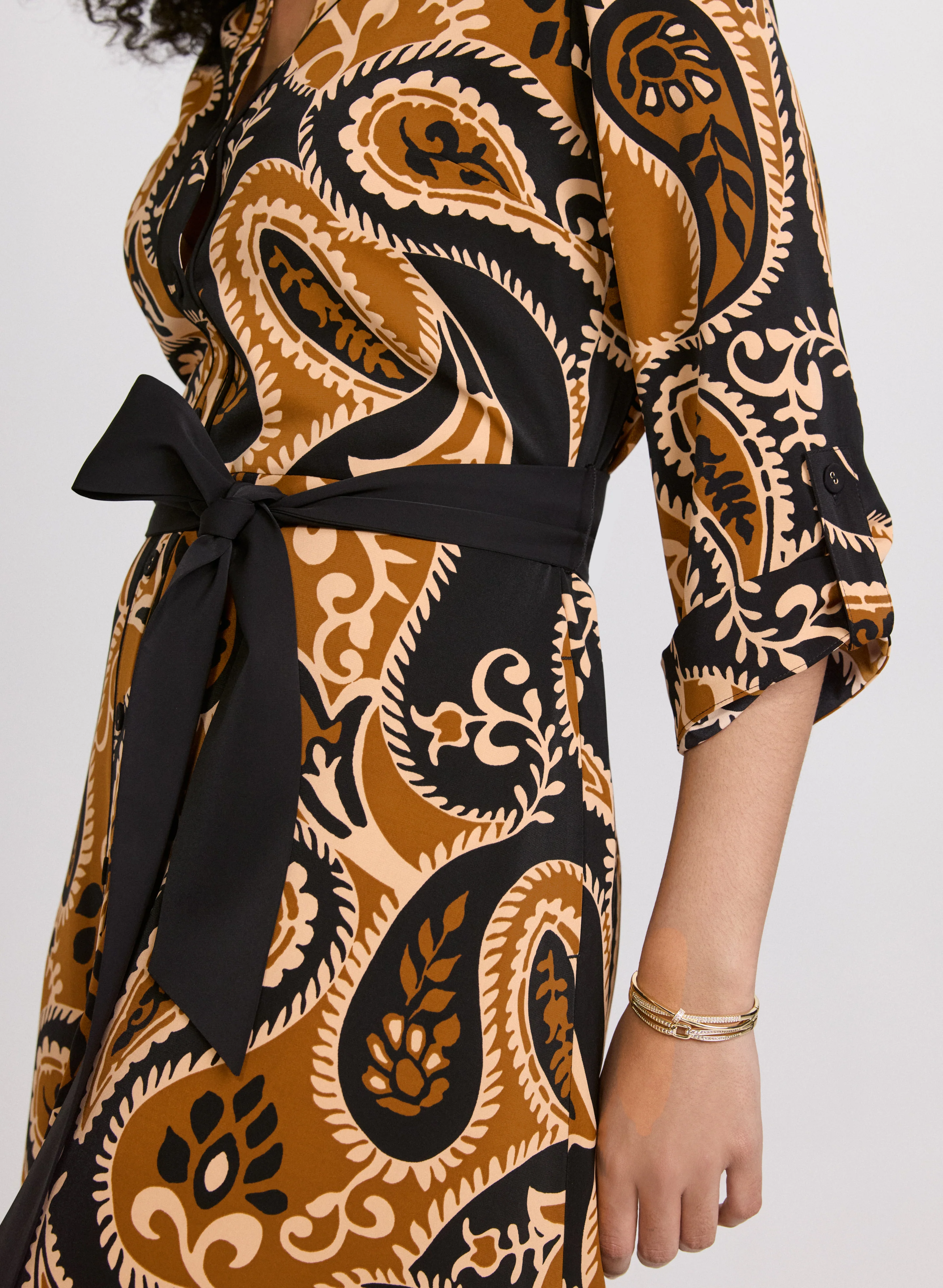 Paisley Shirt Dress - Image 5