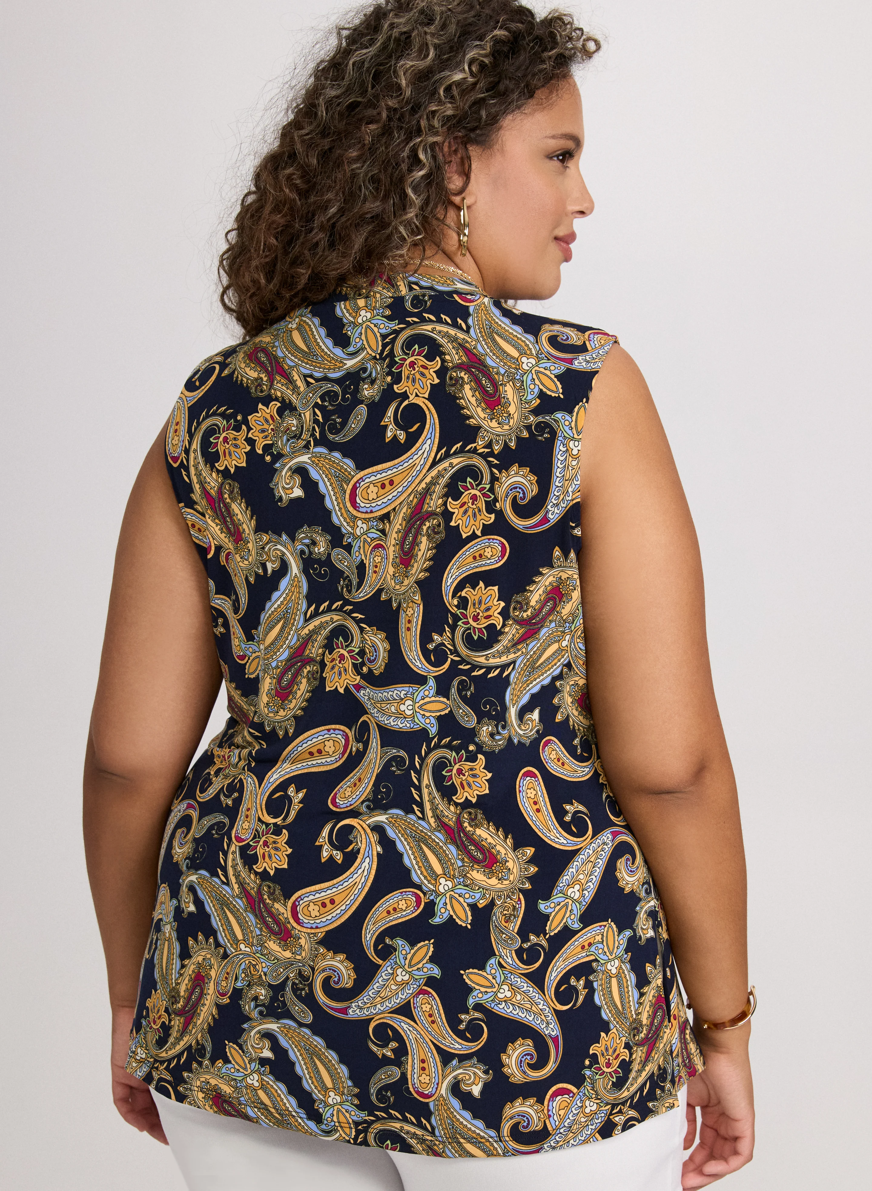 Paisley Split Neck Blouse - Image 4