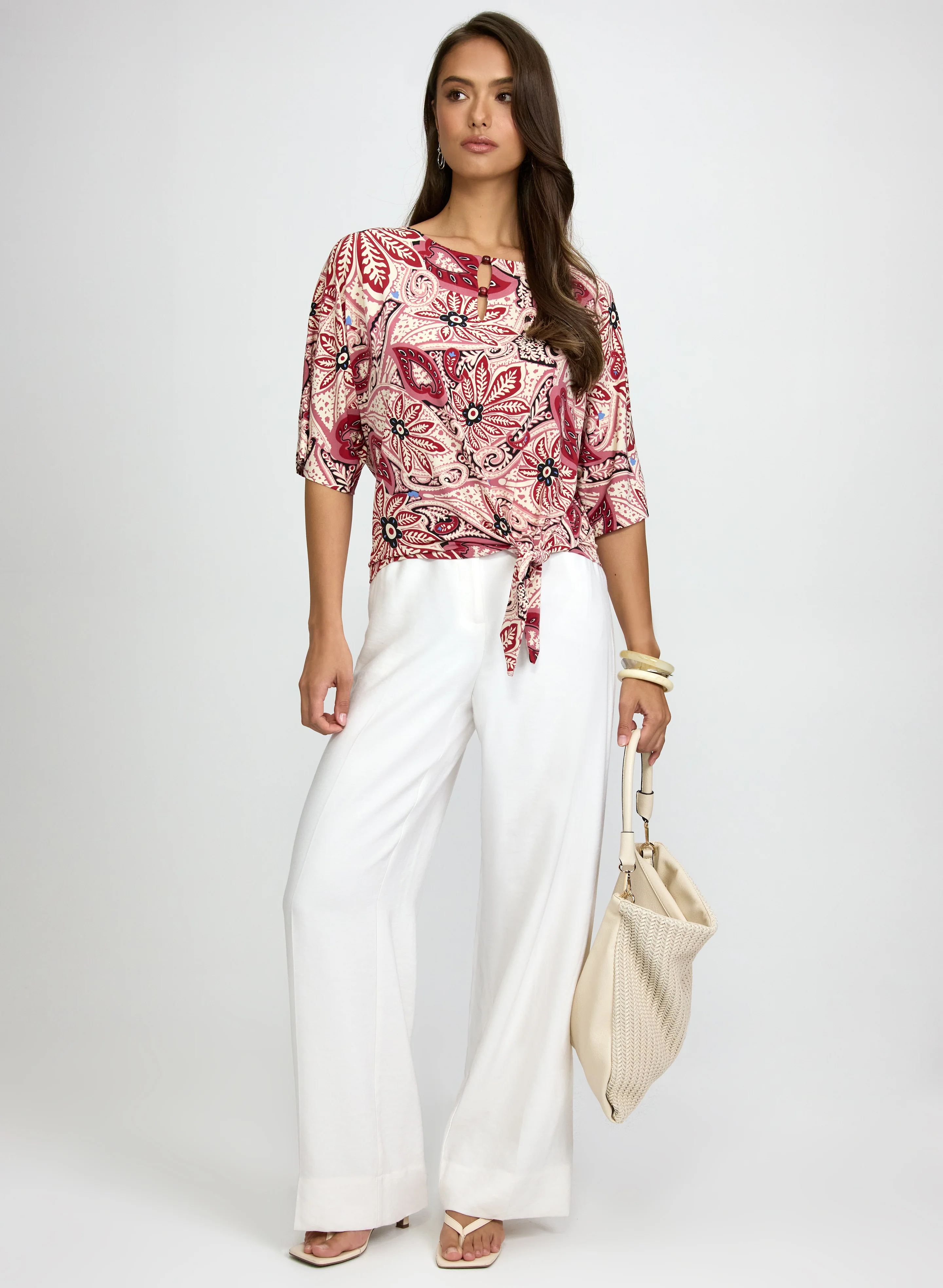 Paisley Tied-Hem Top - Image 3