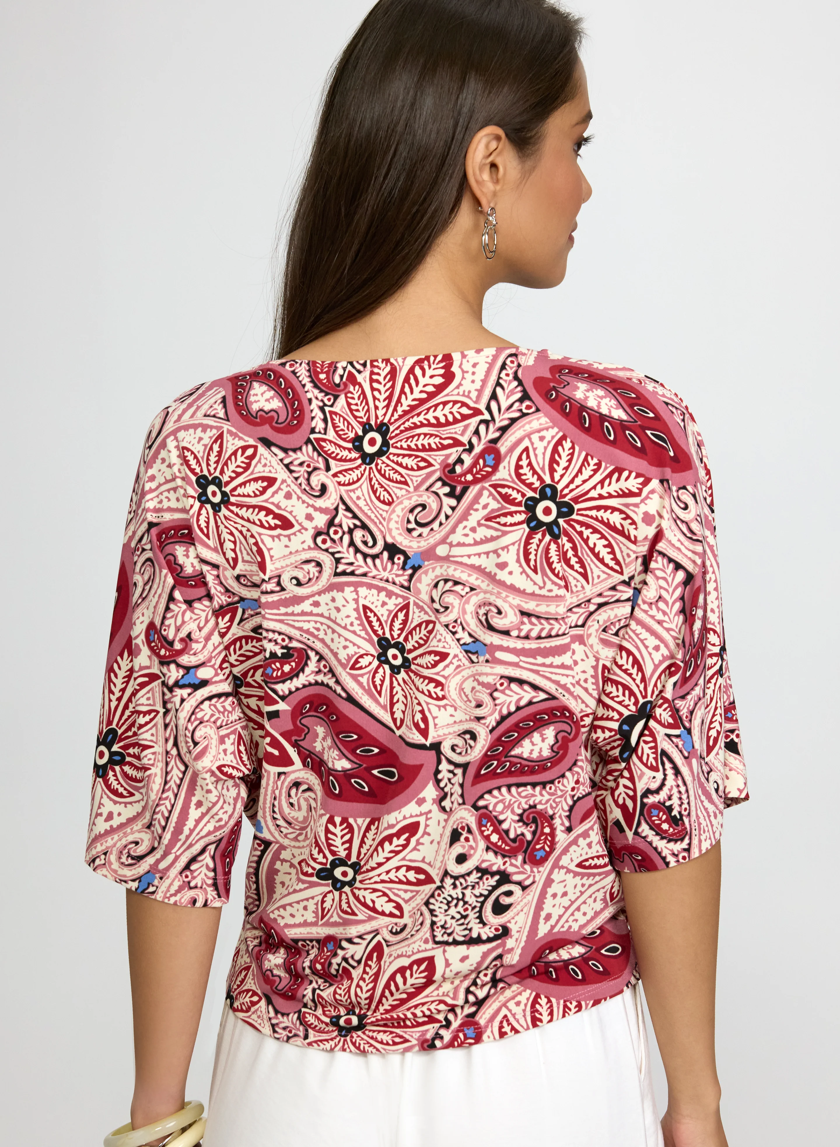 Paisley Tied-Hem Top - Image 5