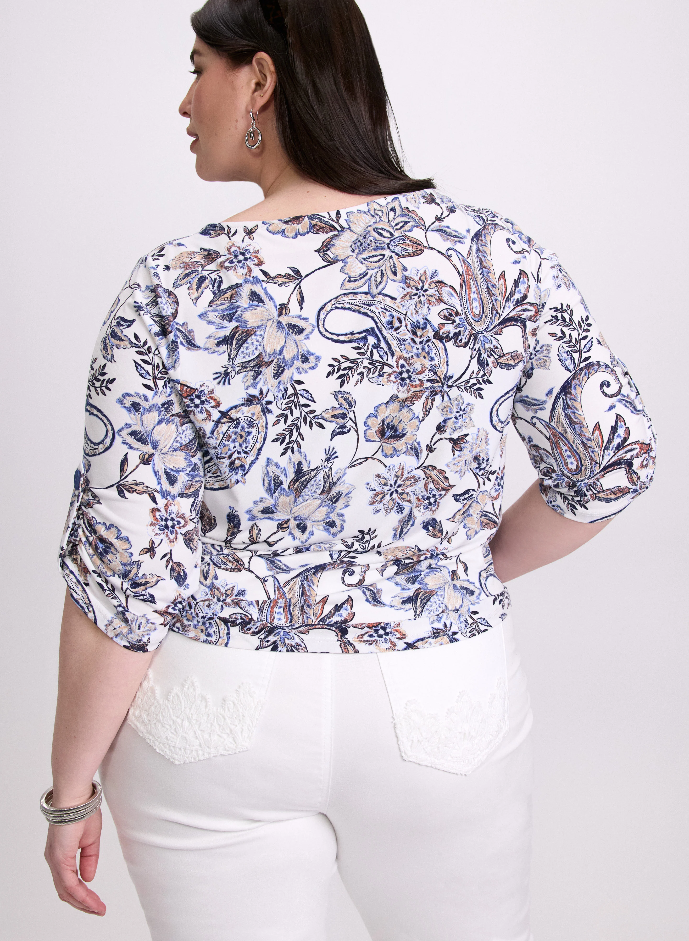 Paisley Tied-Hem Top - Image 4