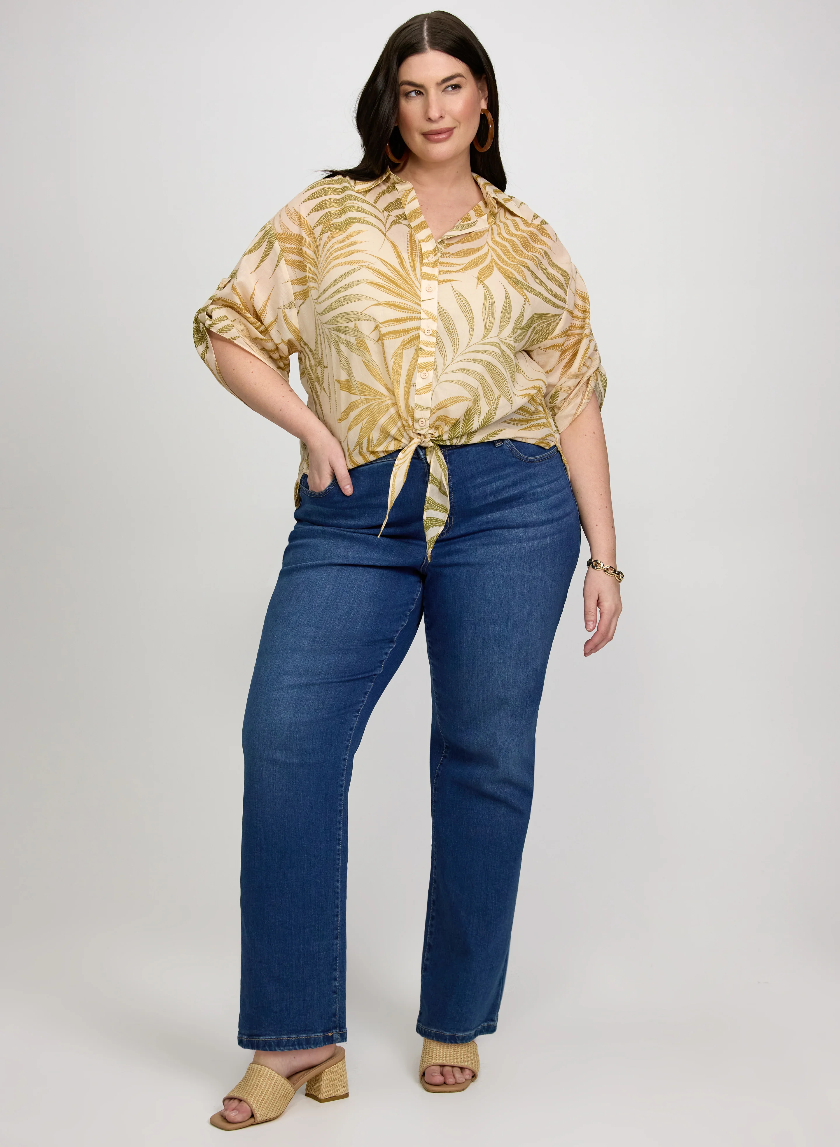 Palm Button-Down Blouse - Image 3