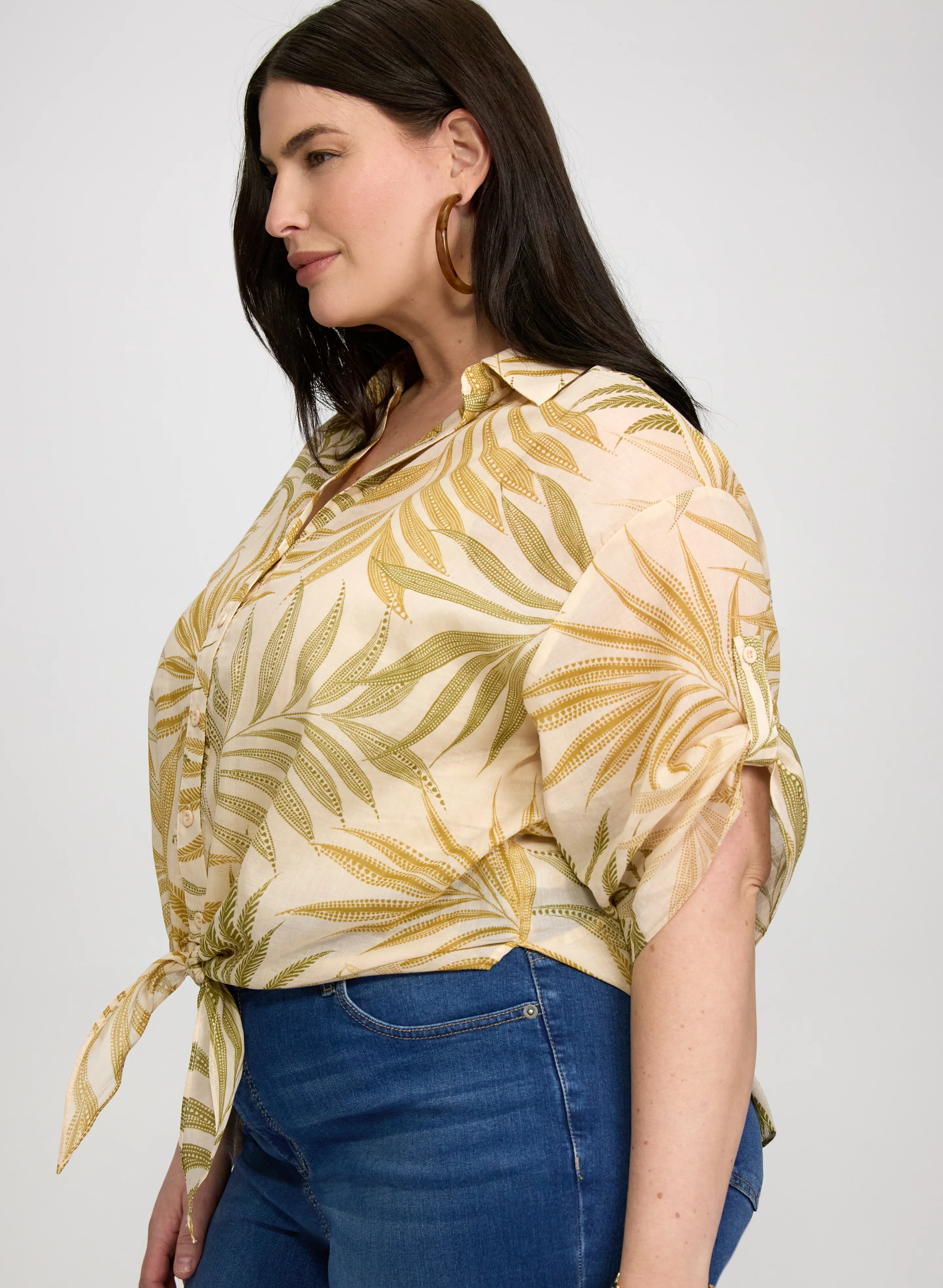 Palm Button-Down Blouse - Image 5