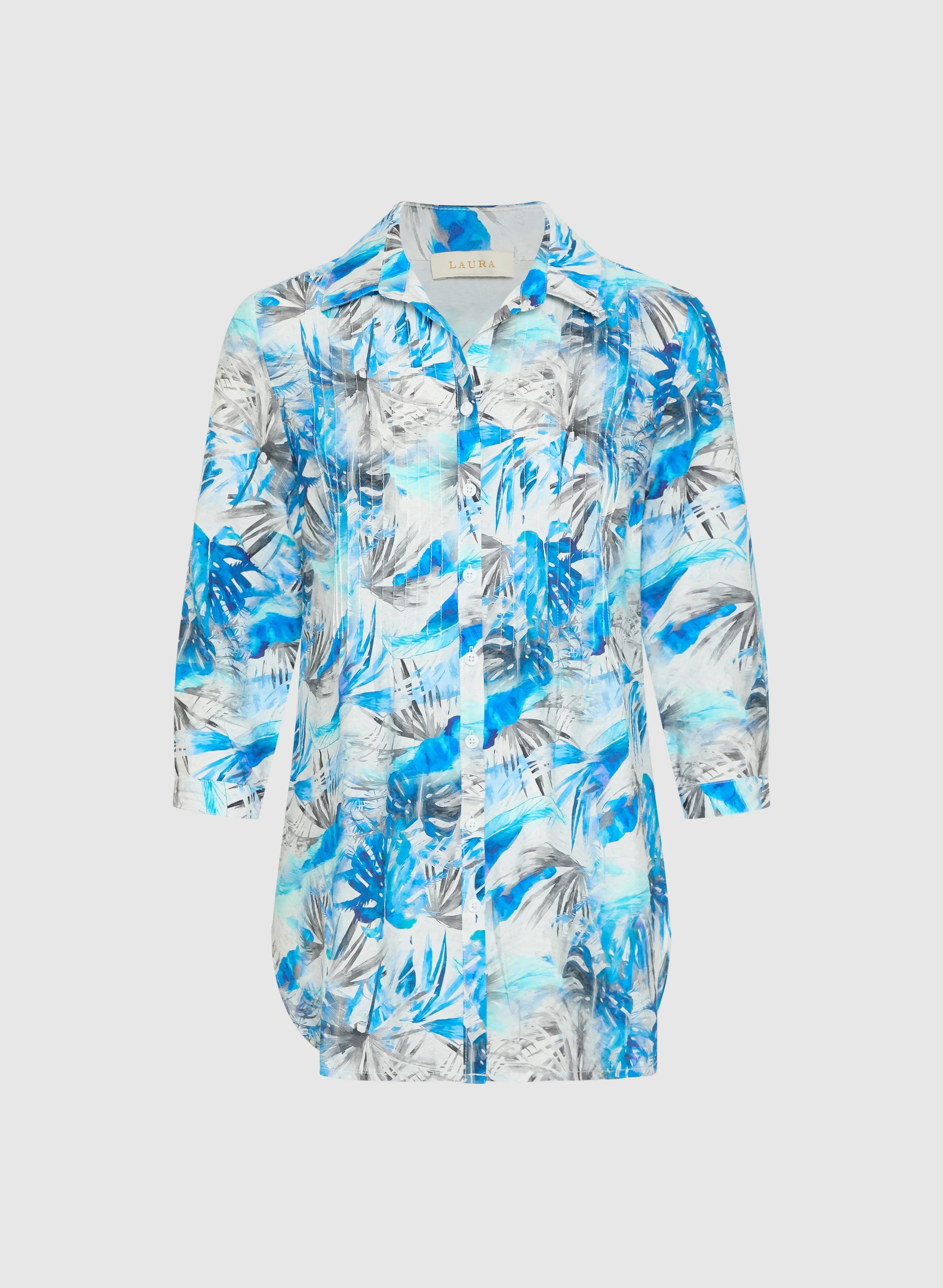 Palm Leaf Print Blouse - Image 6