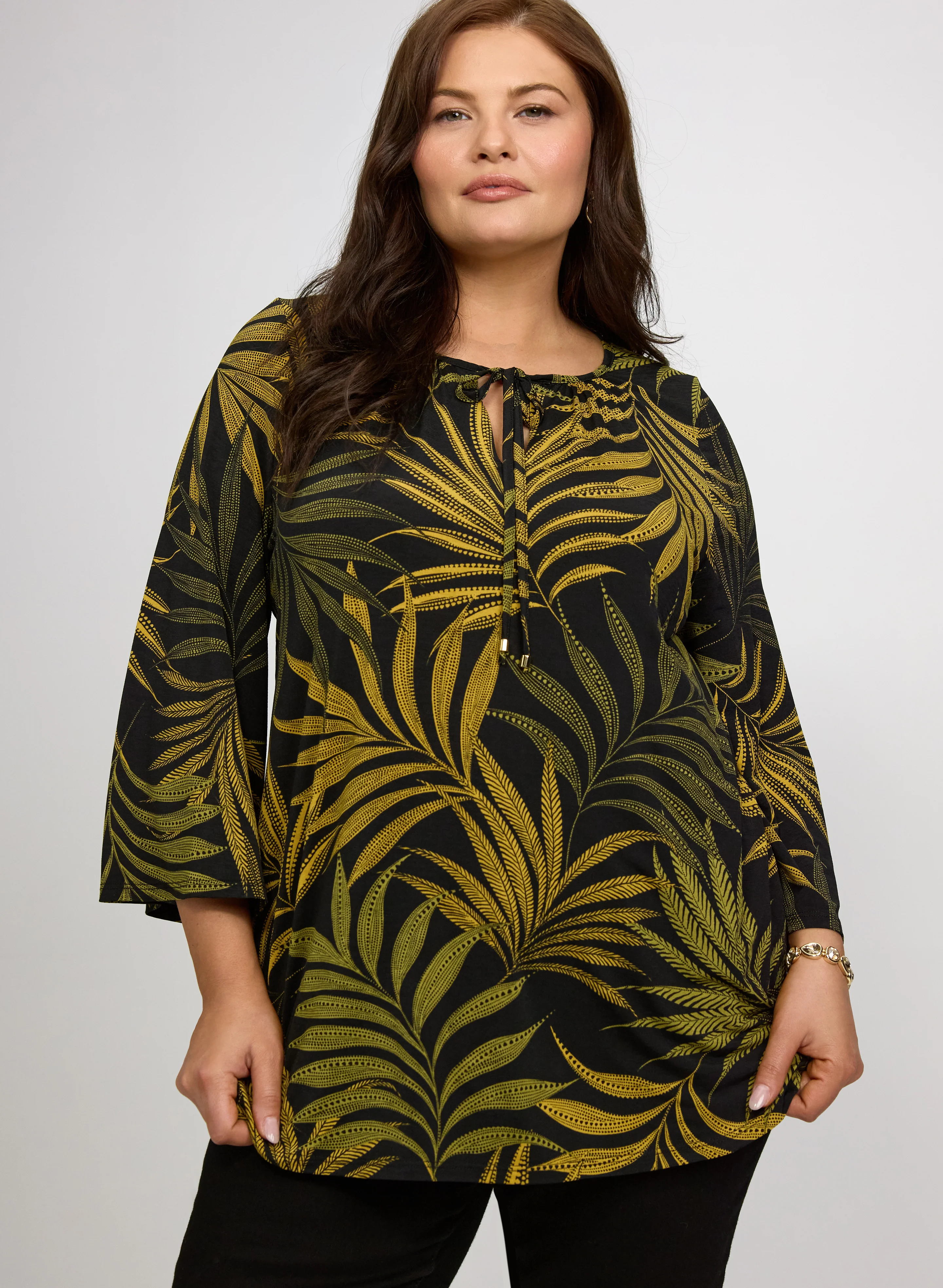Palm Leaf Tunic Top