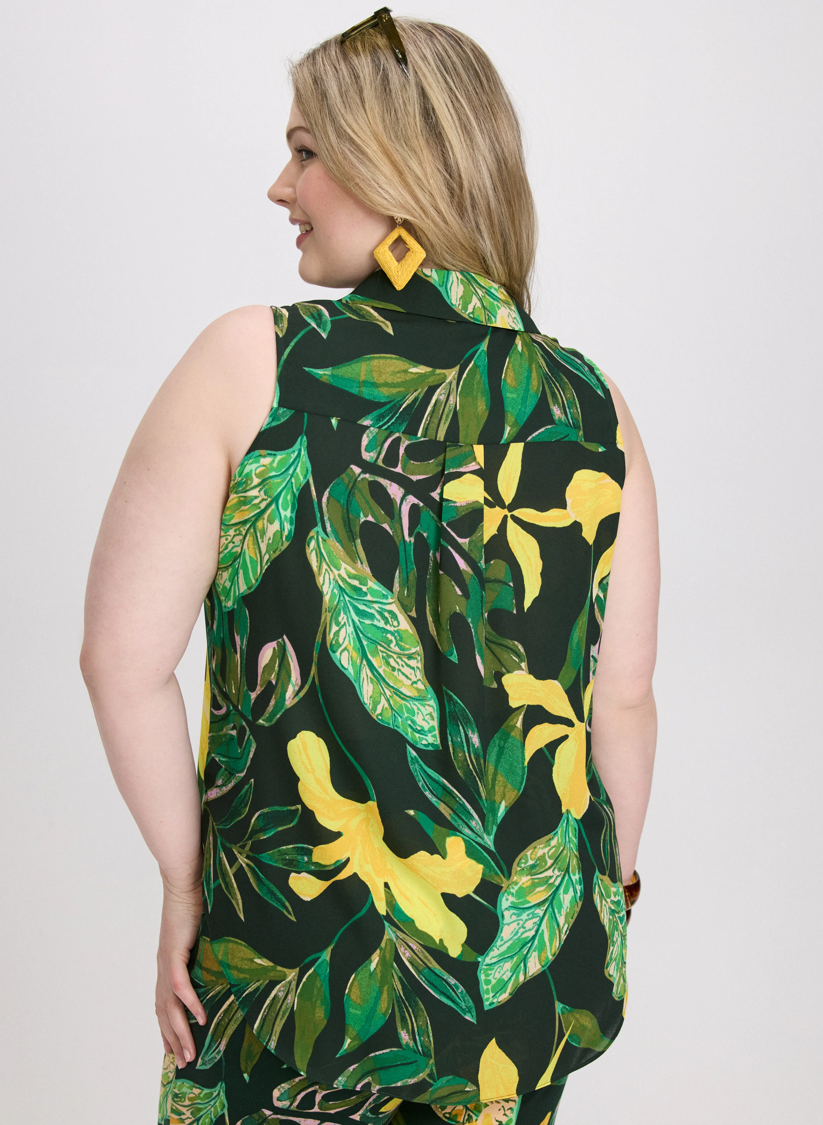 Palm Print Blouse - Image 4