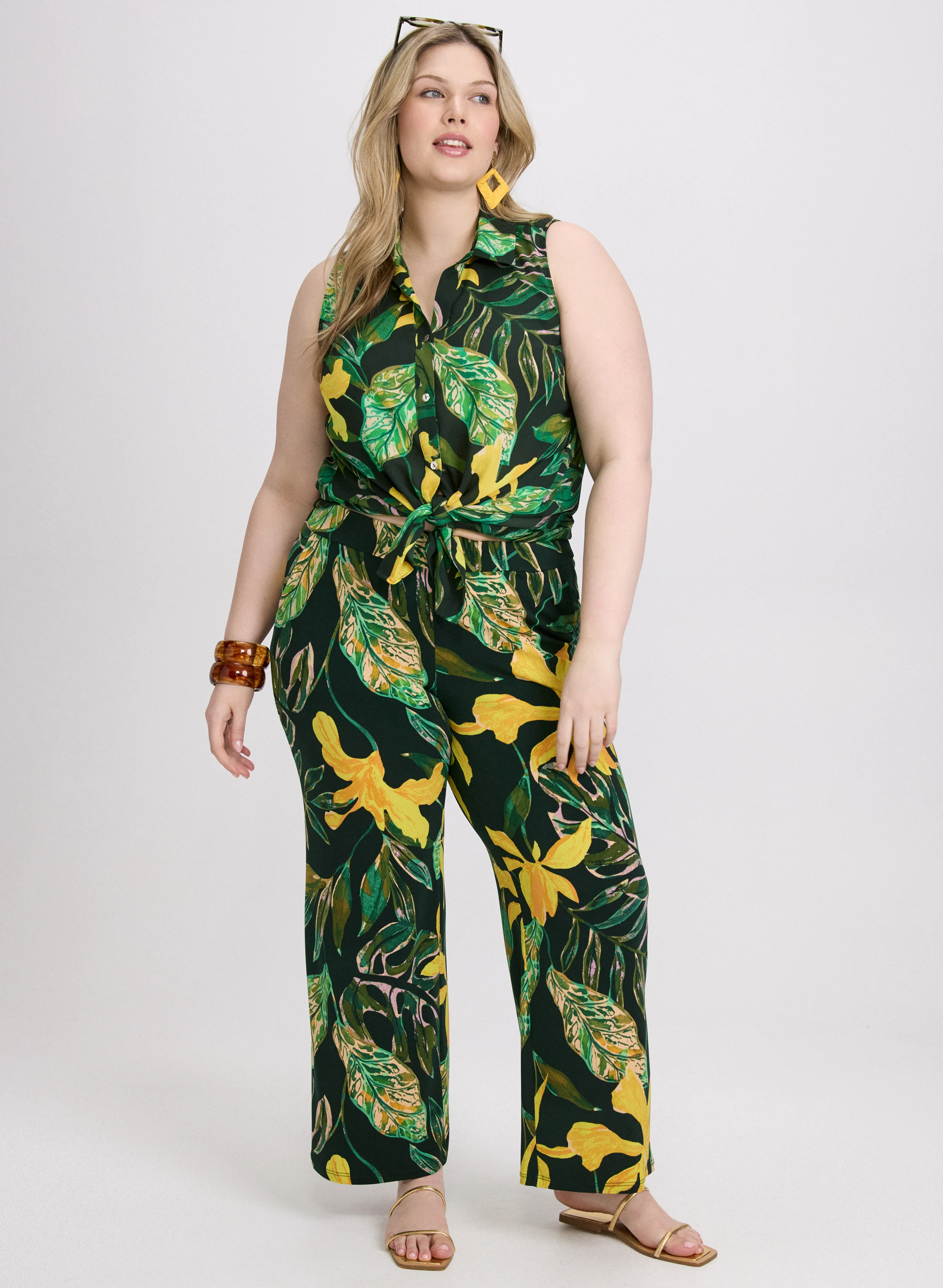 Palm Print Blouse - Image 3