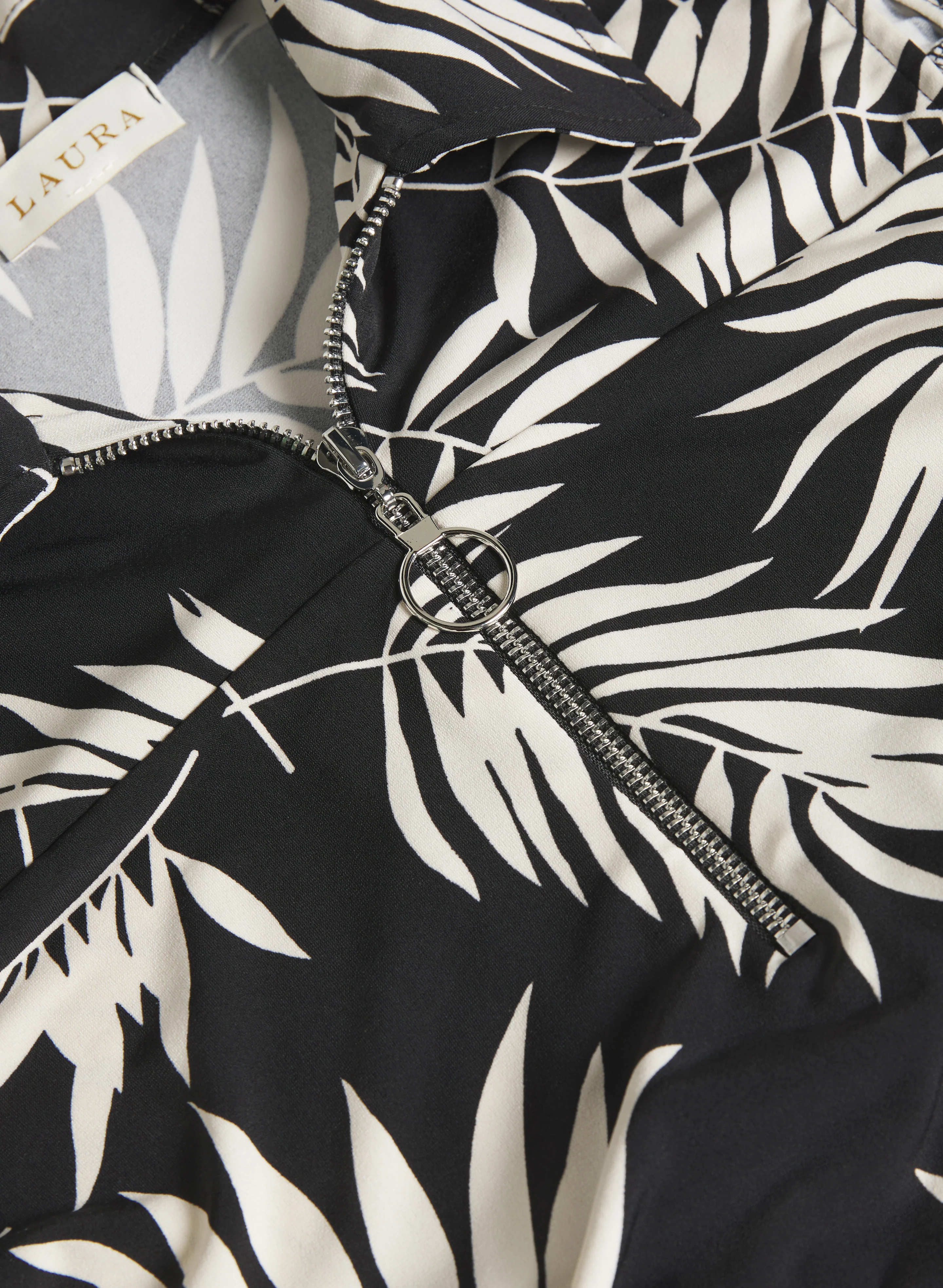 Palm Print Jersey Dress - Image 7