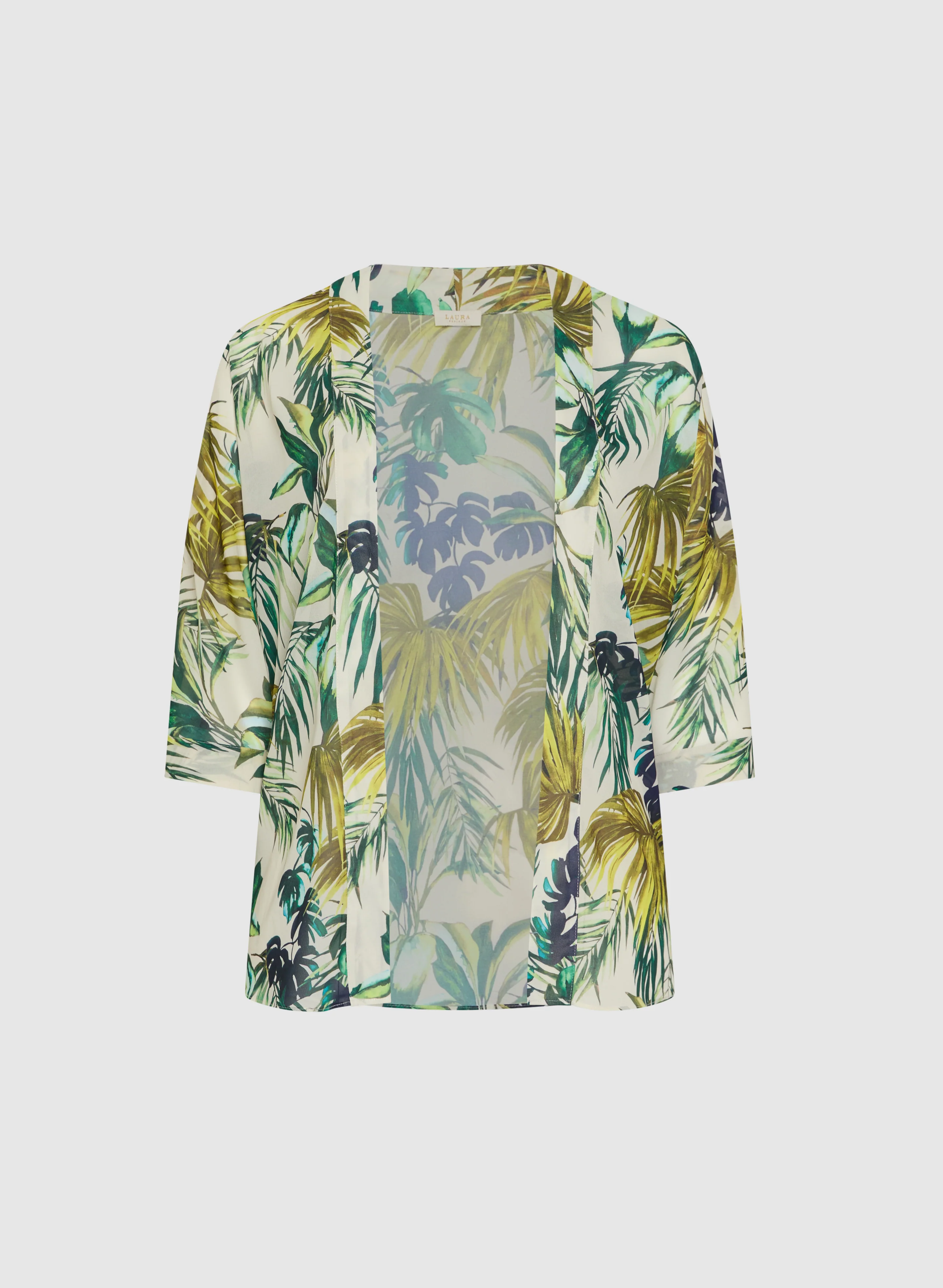 Palm Print Open Blouse - Image 6