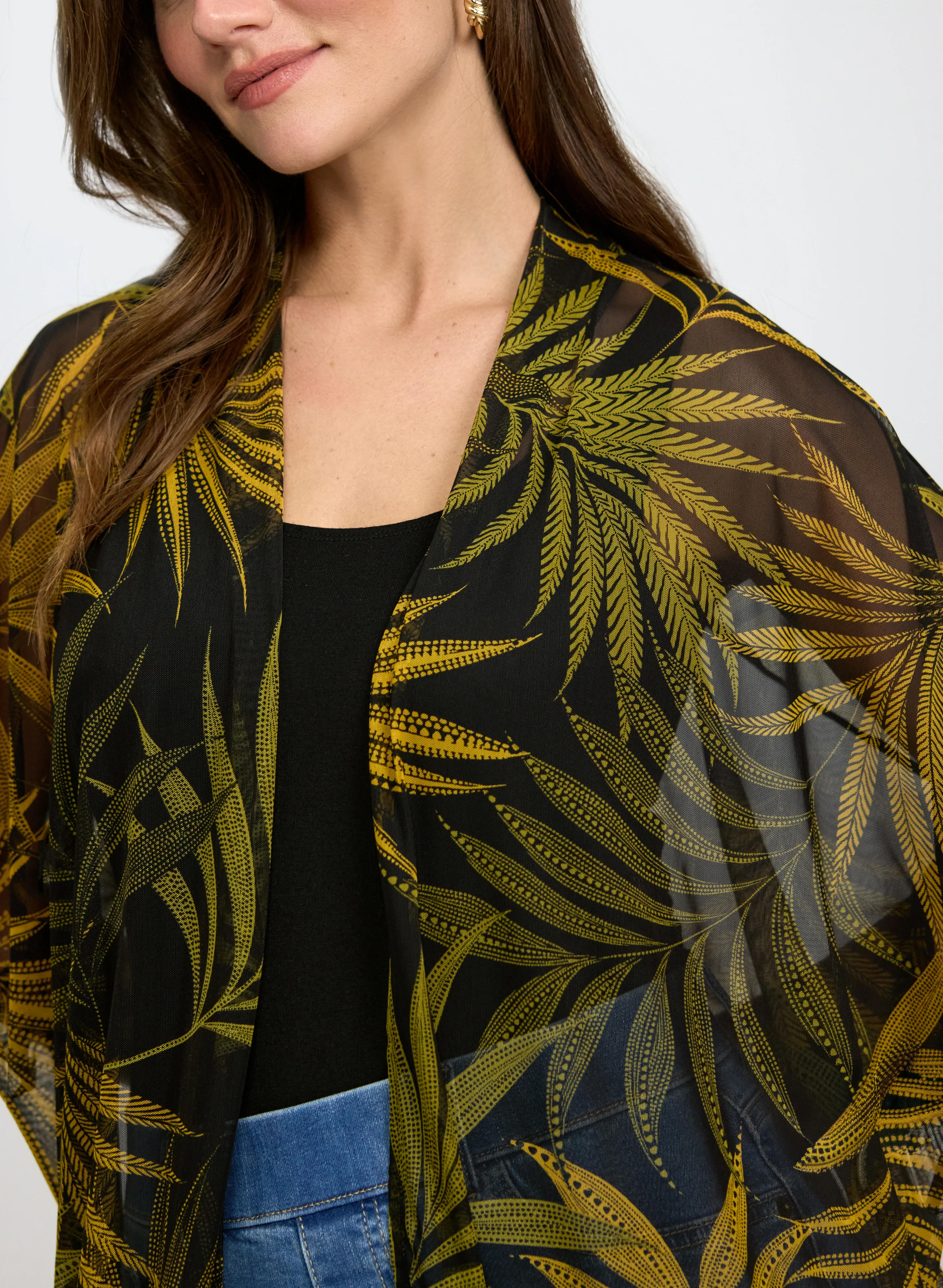 Palm Print Open Front Top - Image 5