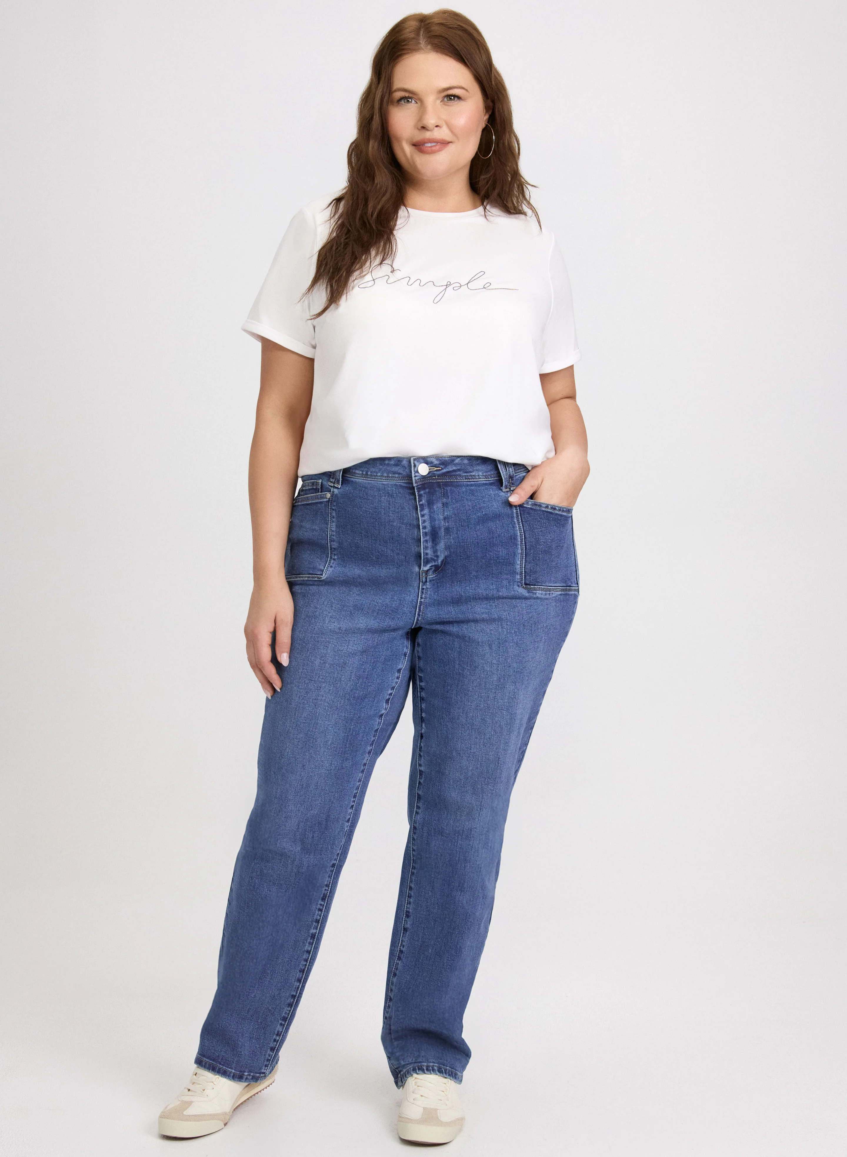 Patch Pocket Straight-Leg Jeans - Image 4