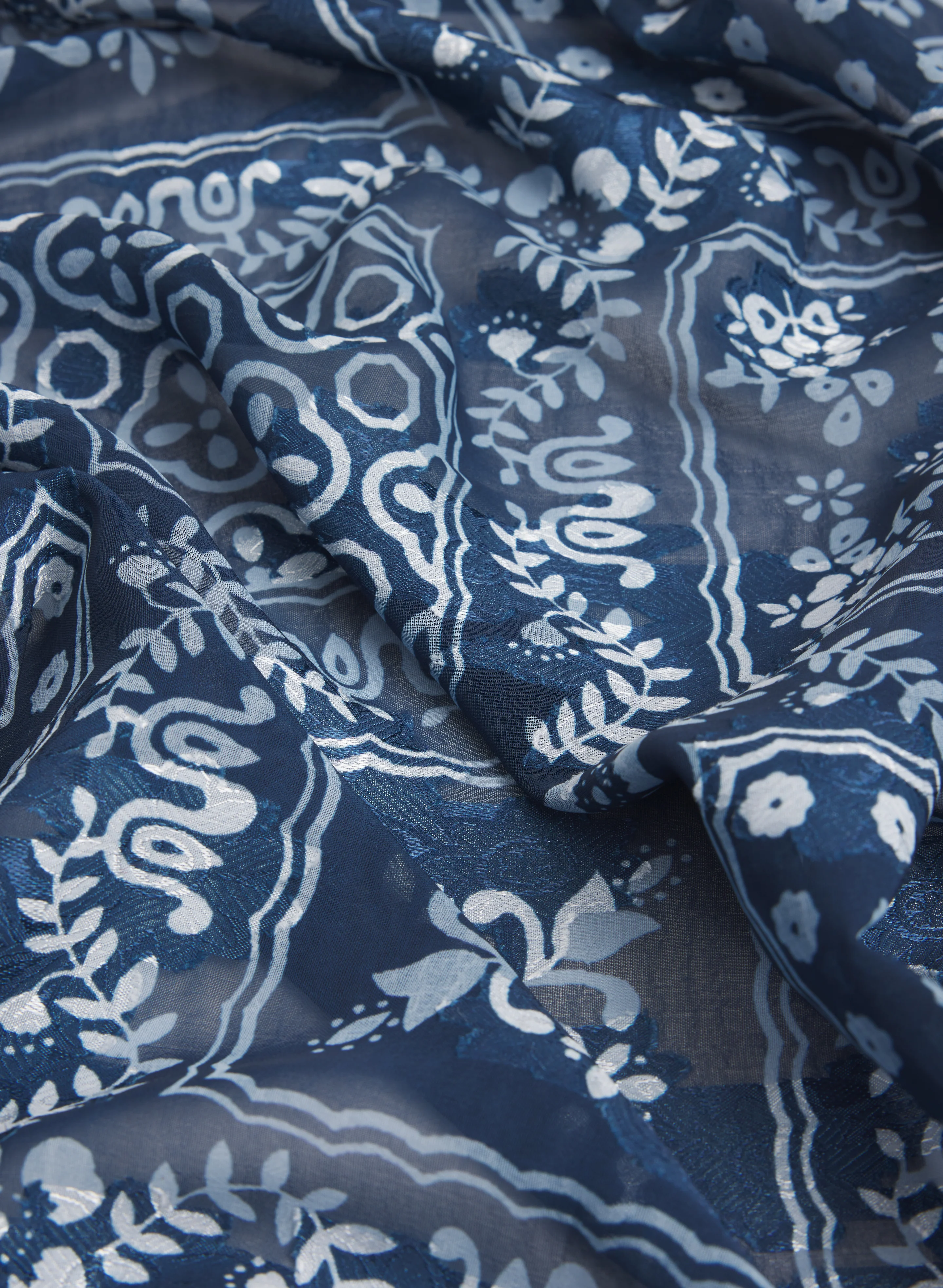 Patchwork Tile Print Scarf - Image 2