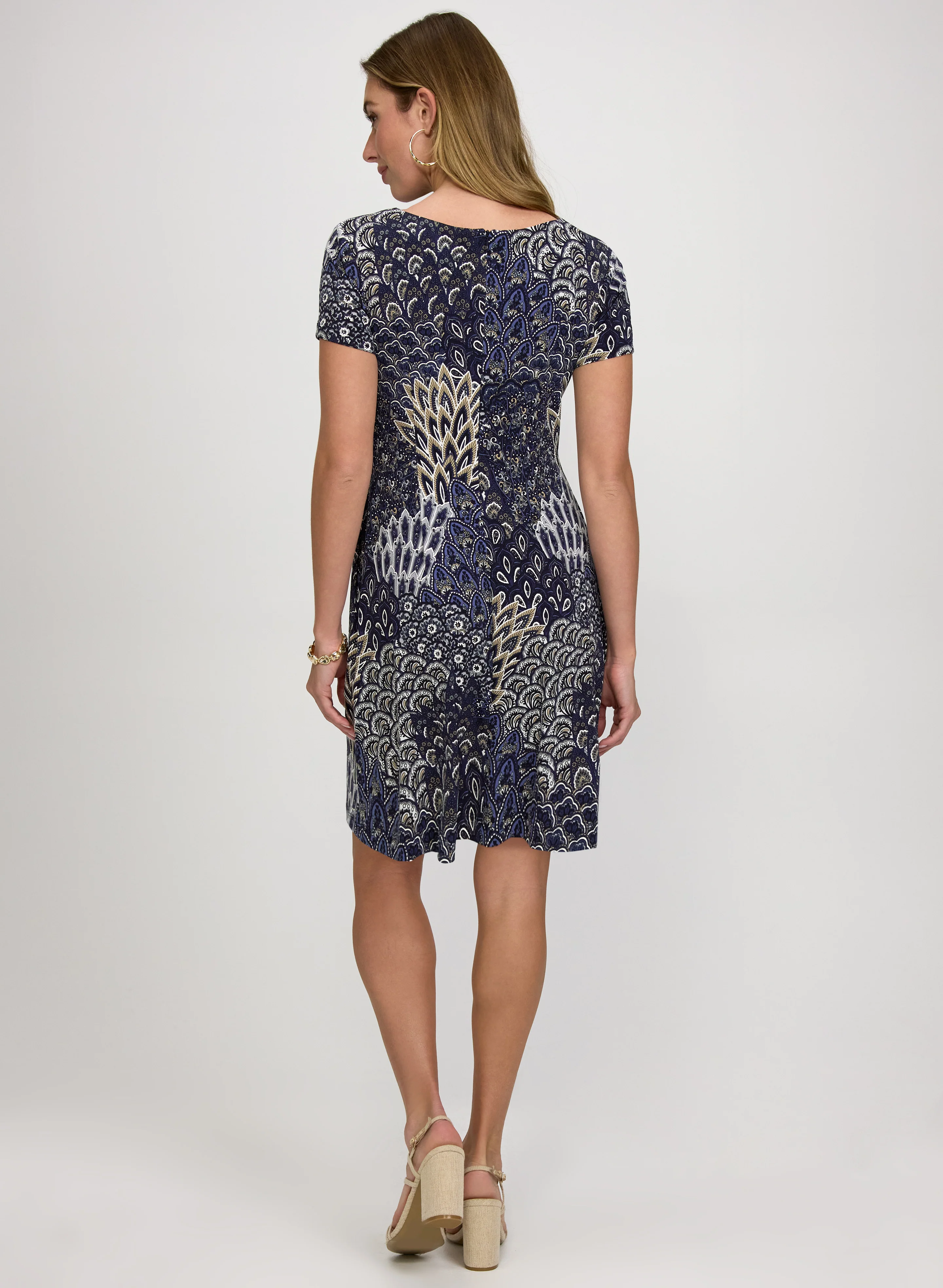 Peacock Print Dress - Image 3