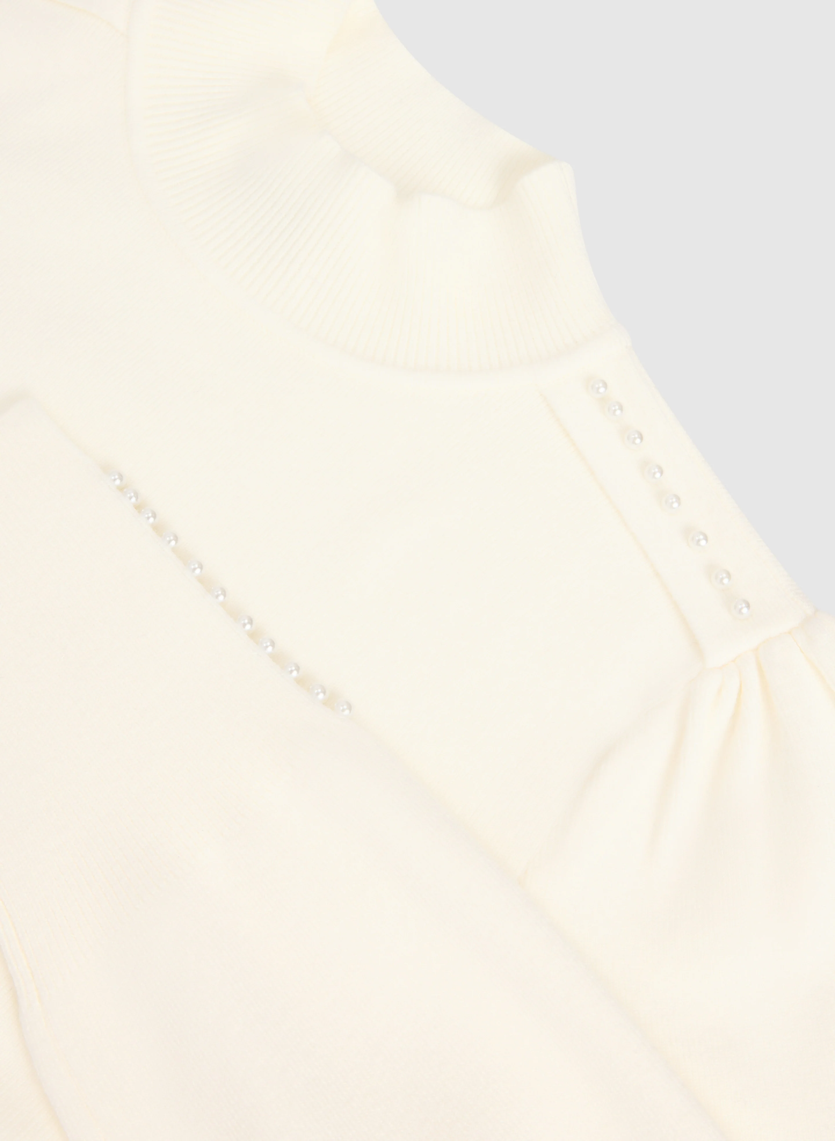 Pearl Detail Mock Neck Sweater - Image 7