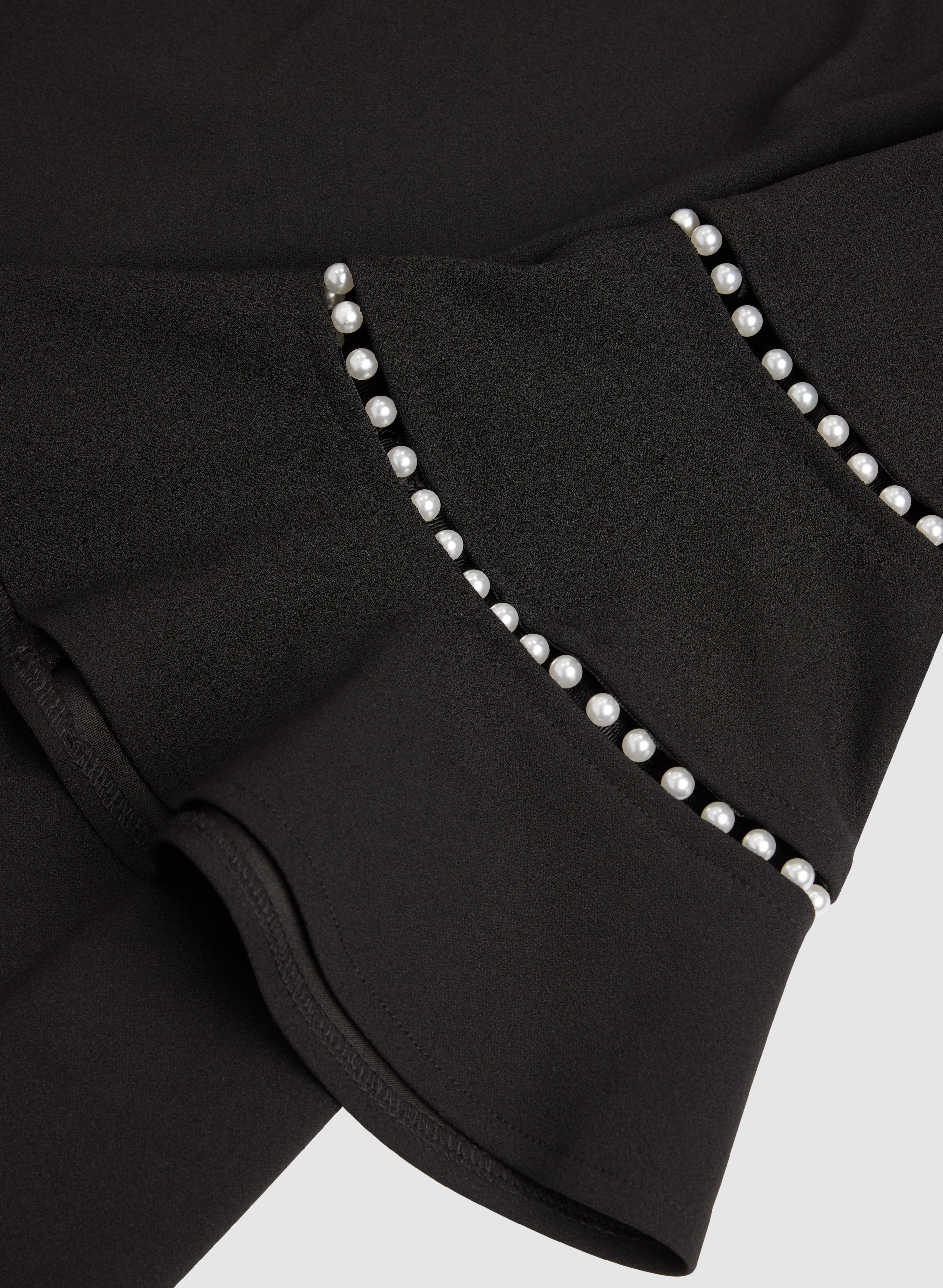 Pearl Embellished Bell Sleeve Dress - Image 7