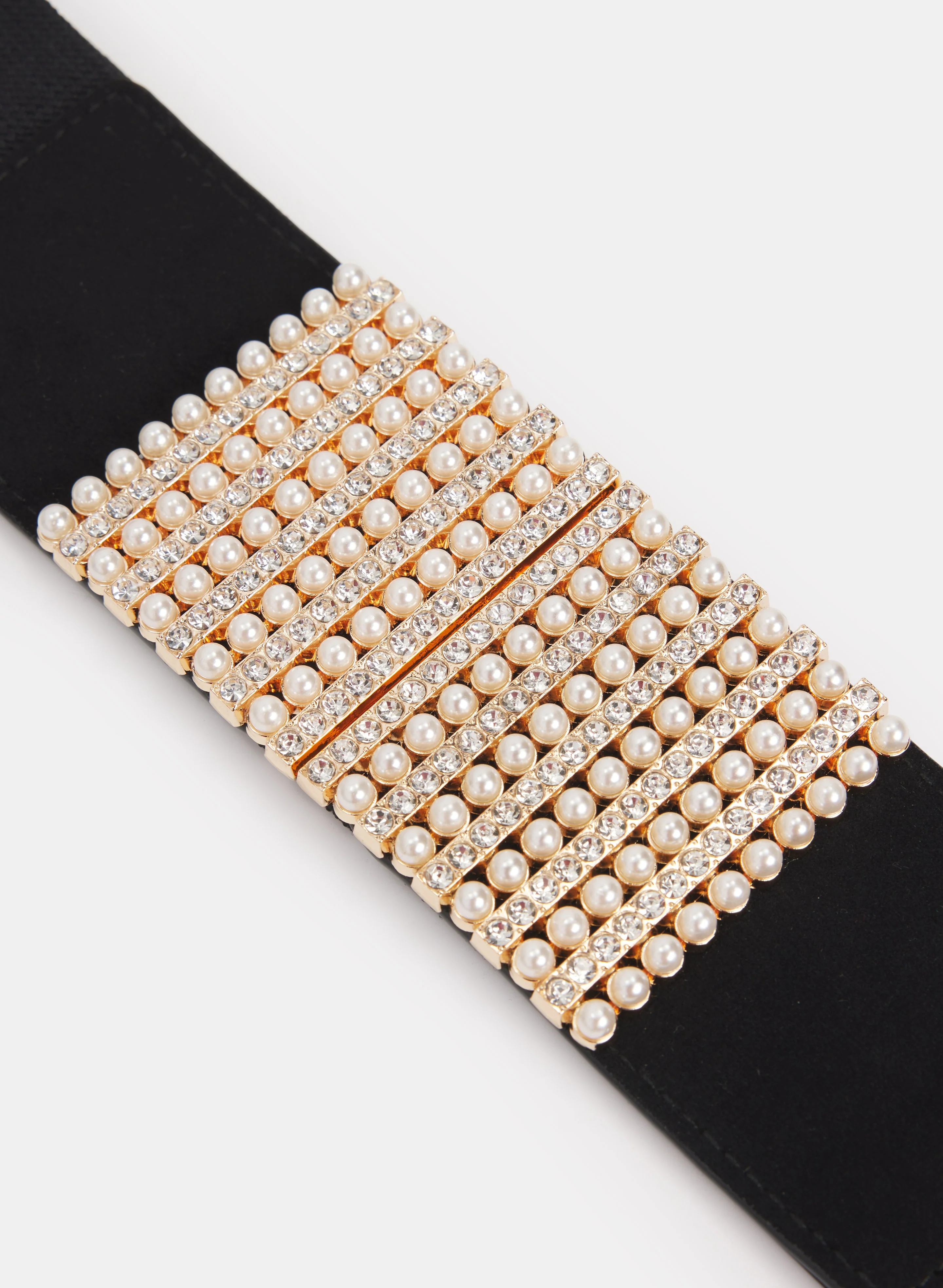 Pearl Embellished Elastic Belt - Image 2