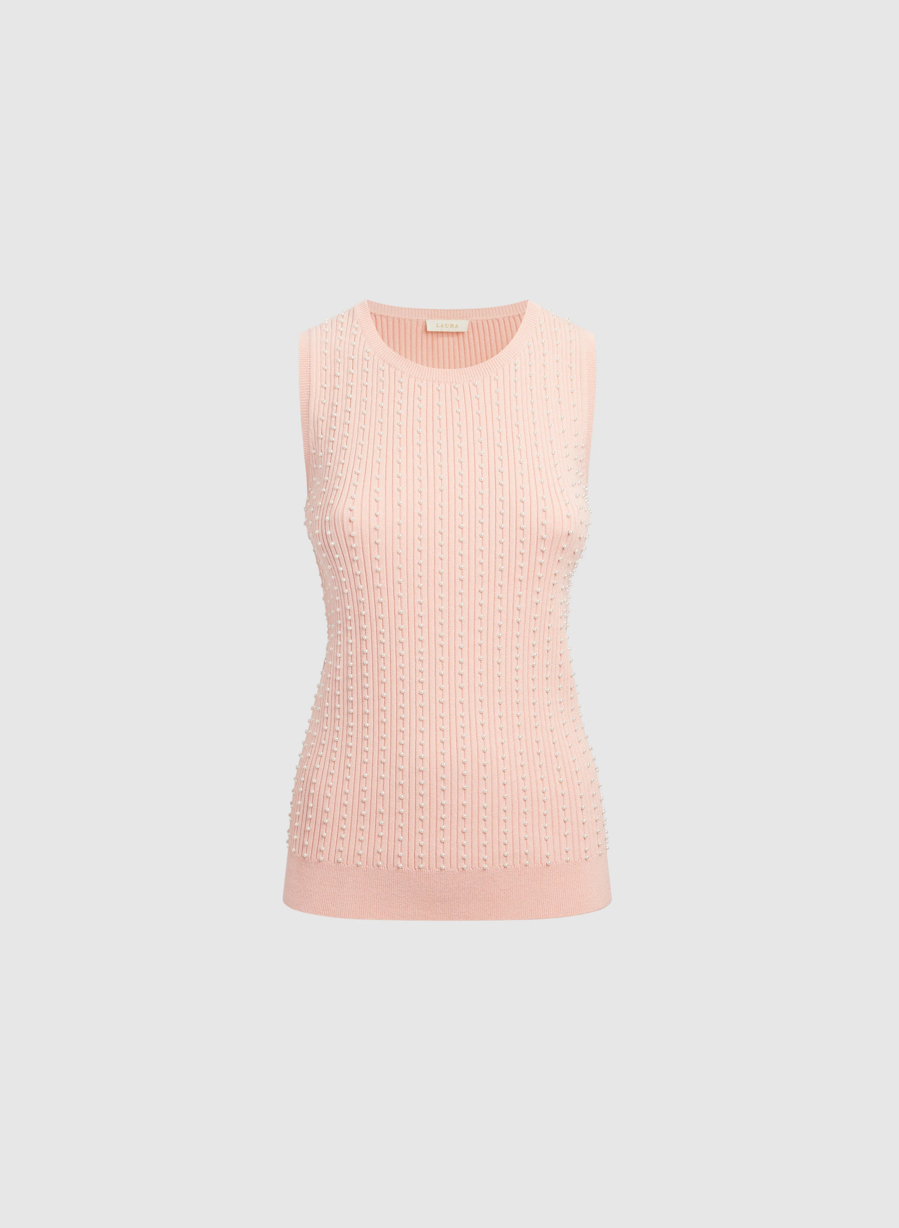 Pearl Embellished Sleeveless Knit - Image 6