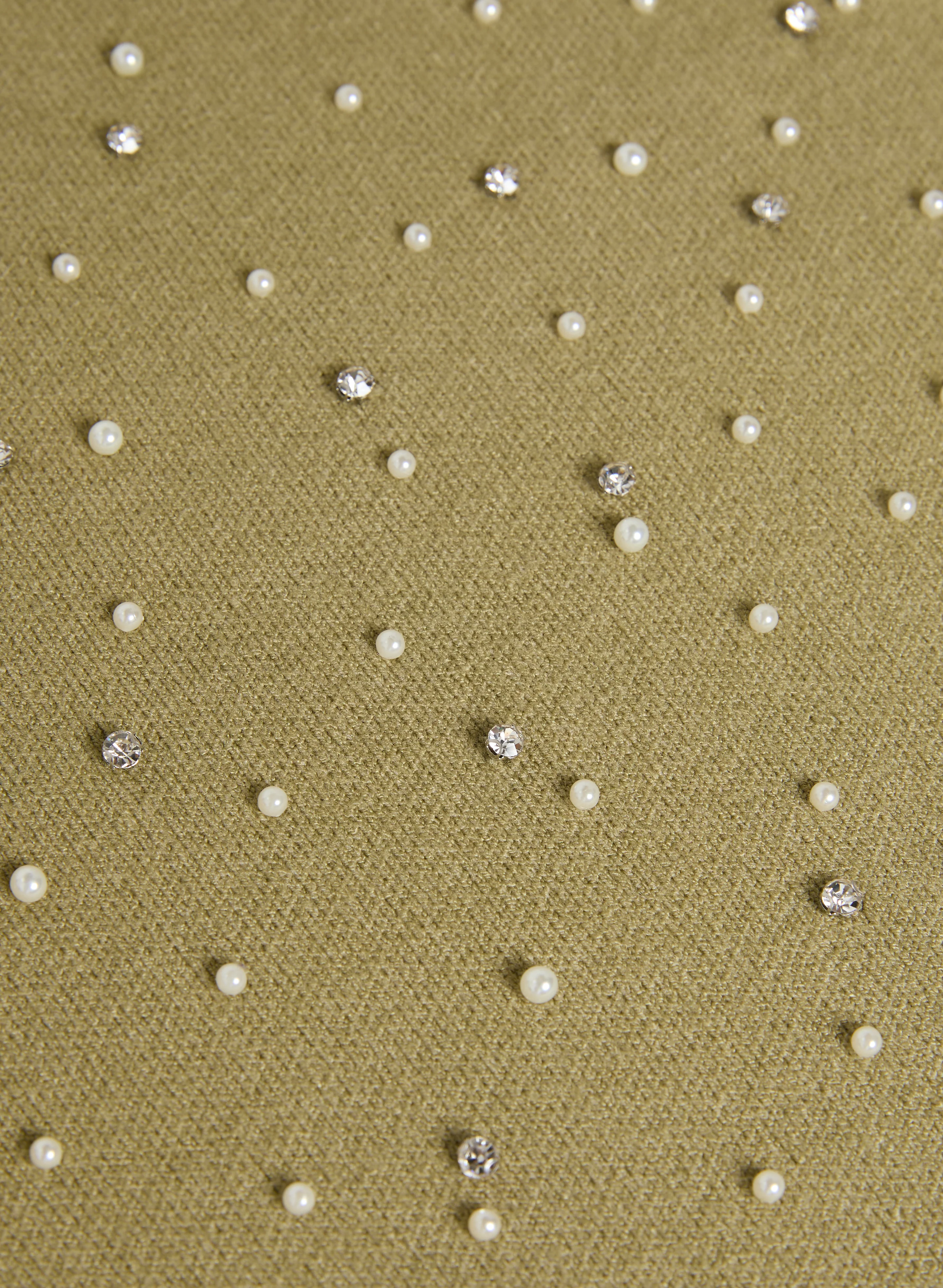 Pearl & Rhinestone Trim Sweater - Image 7