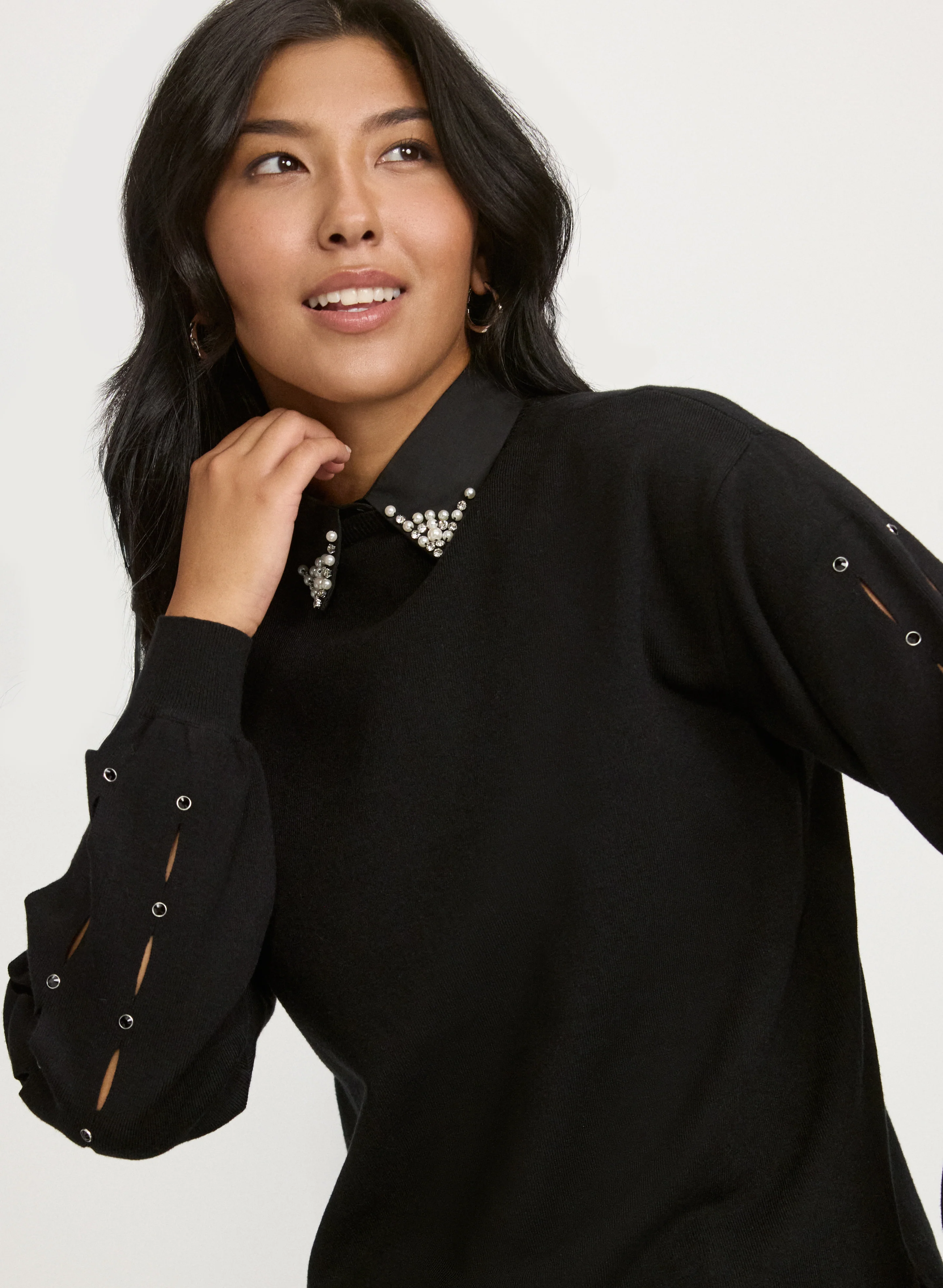 Pearl Tipped Dickie Collar