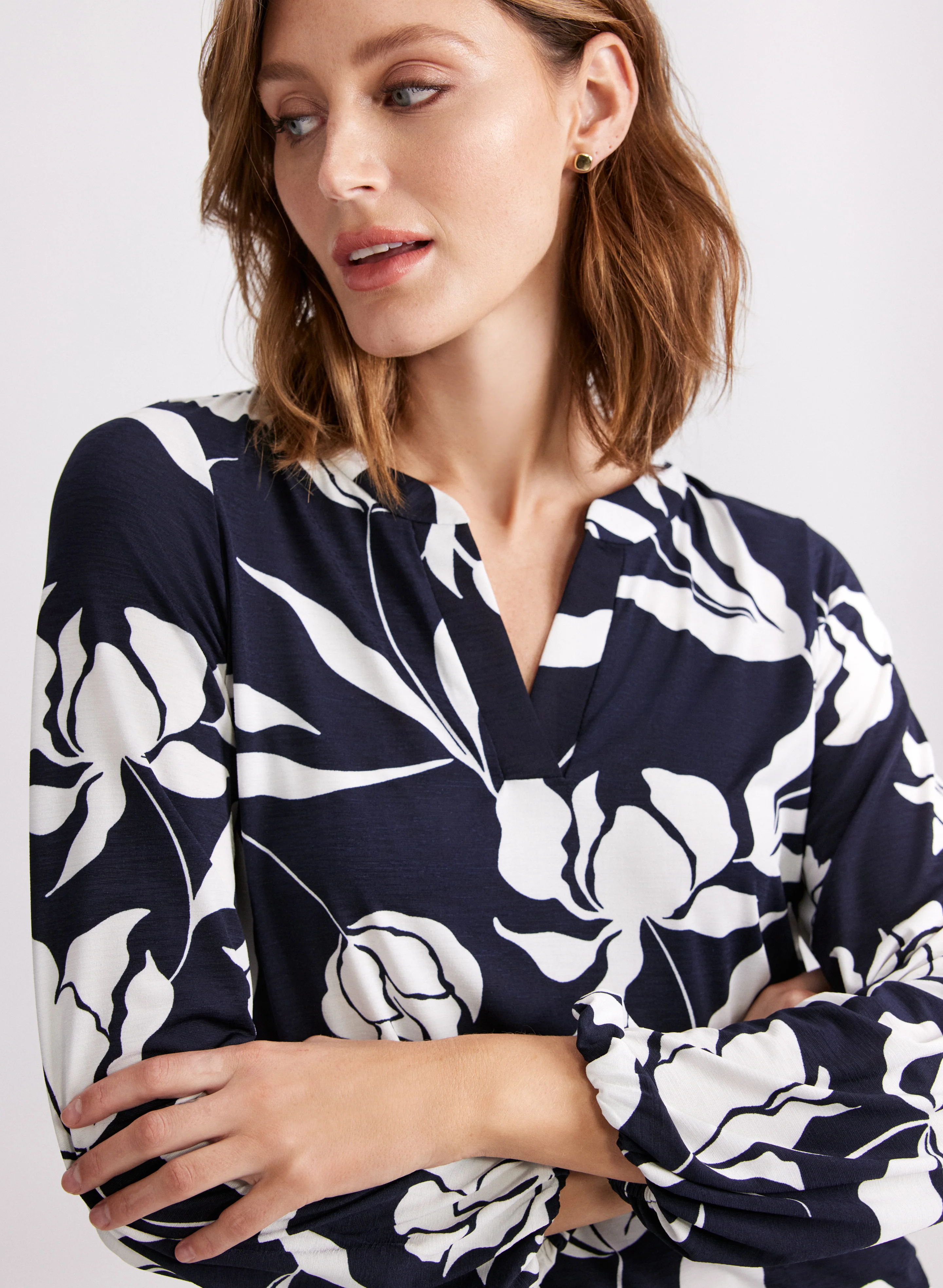 Peony Print Blouse - Image 4