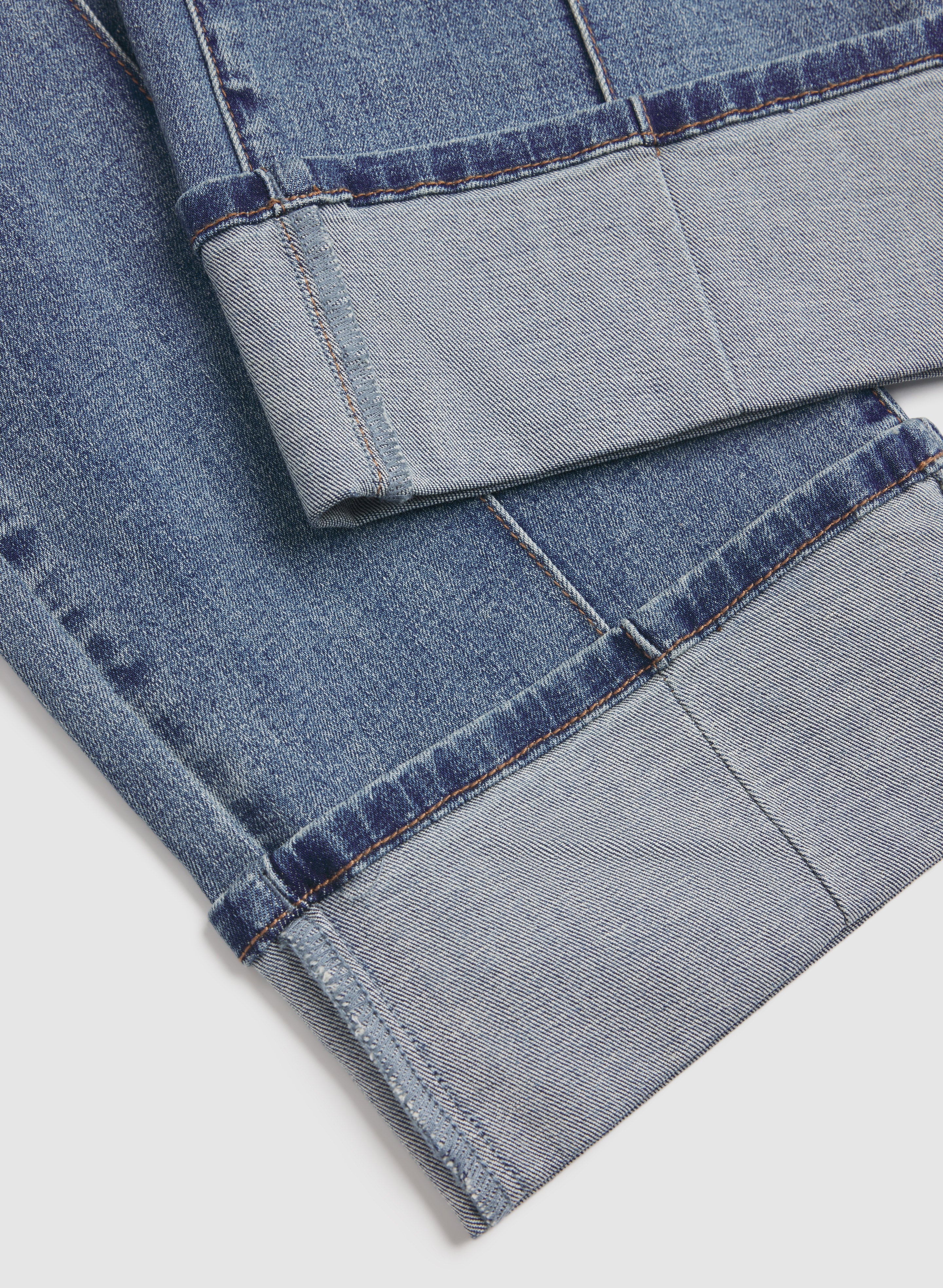 Pinched Seam Denim Capris - Image 8
