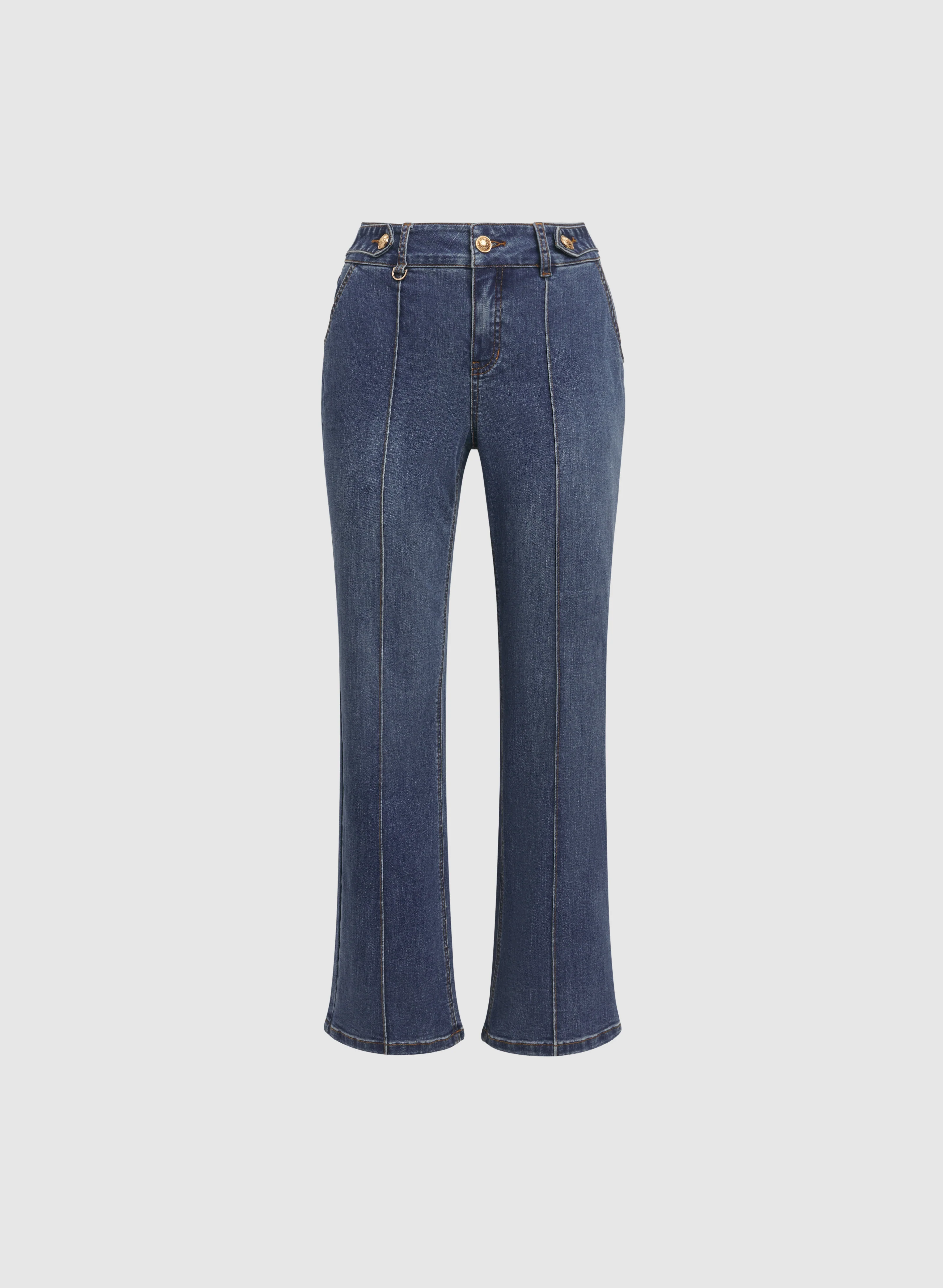 Pinched Seam Flare-Leg Jeans - Image 6