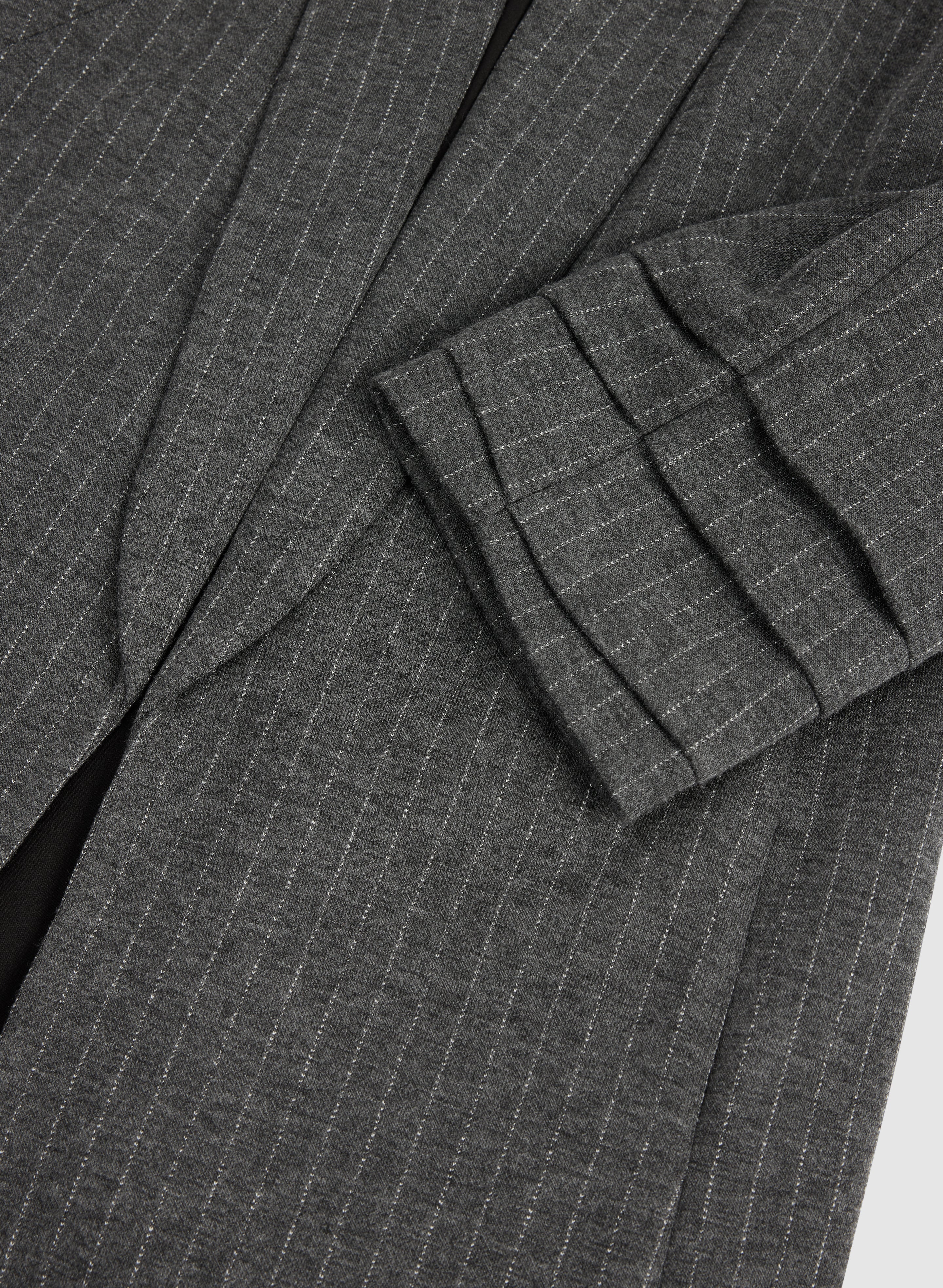 Pinstripe Shawl Collar Jacket - Image 8
