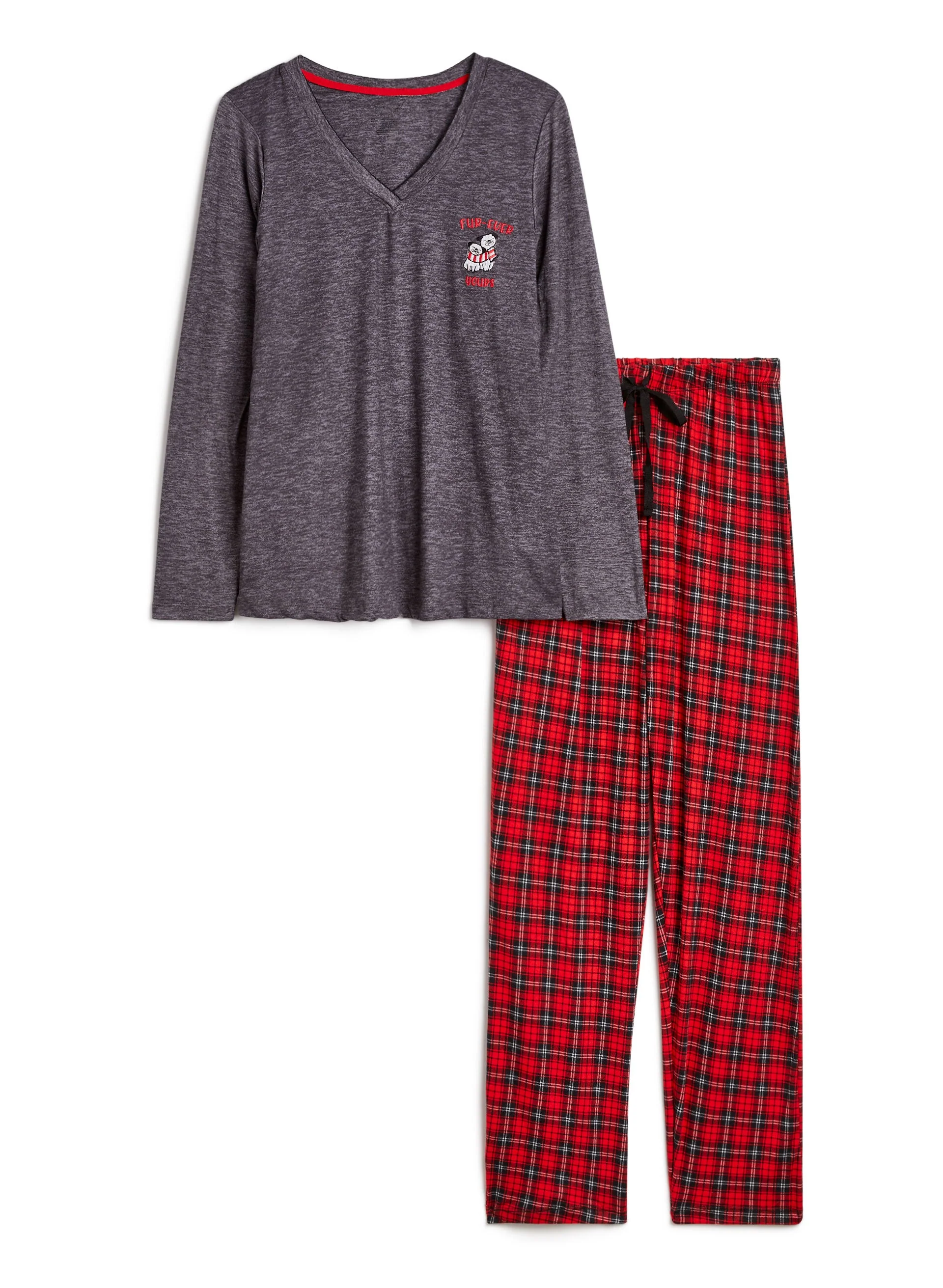 Plaid Bottom Pyjama Set - Image 3