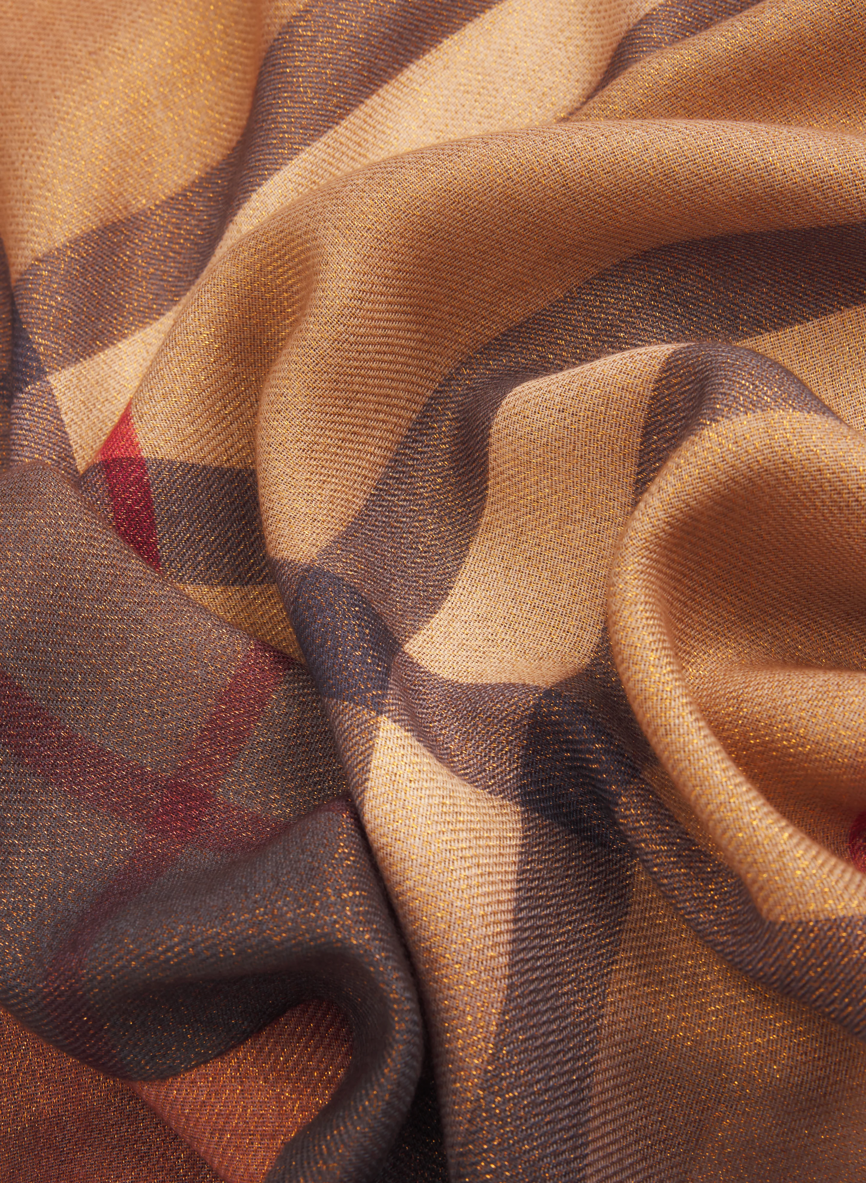 Plaid Glitter Knit Scarf - Image 2