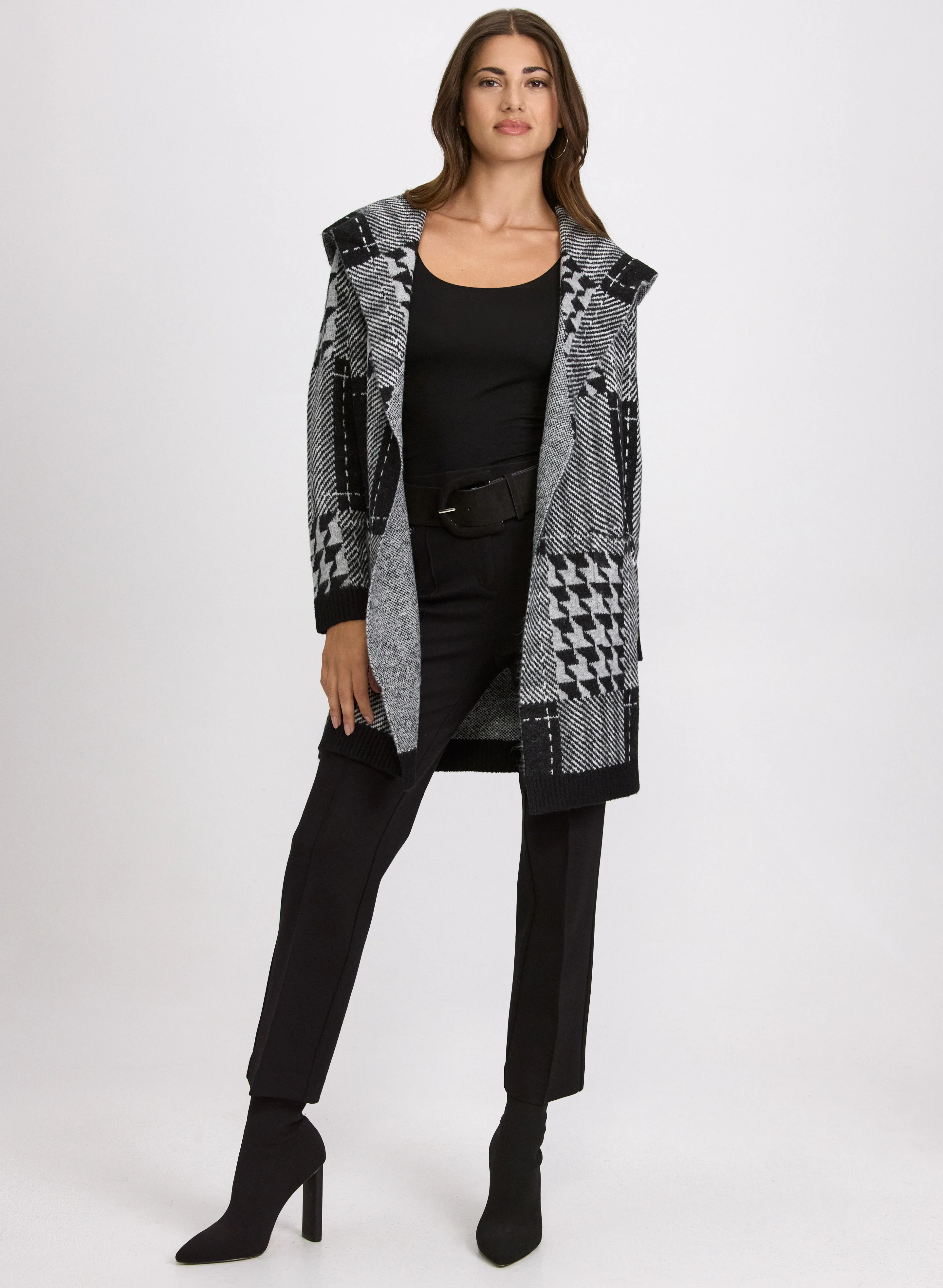Plaid Knit Cardigan - Image 3