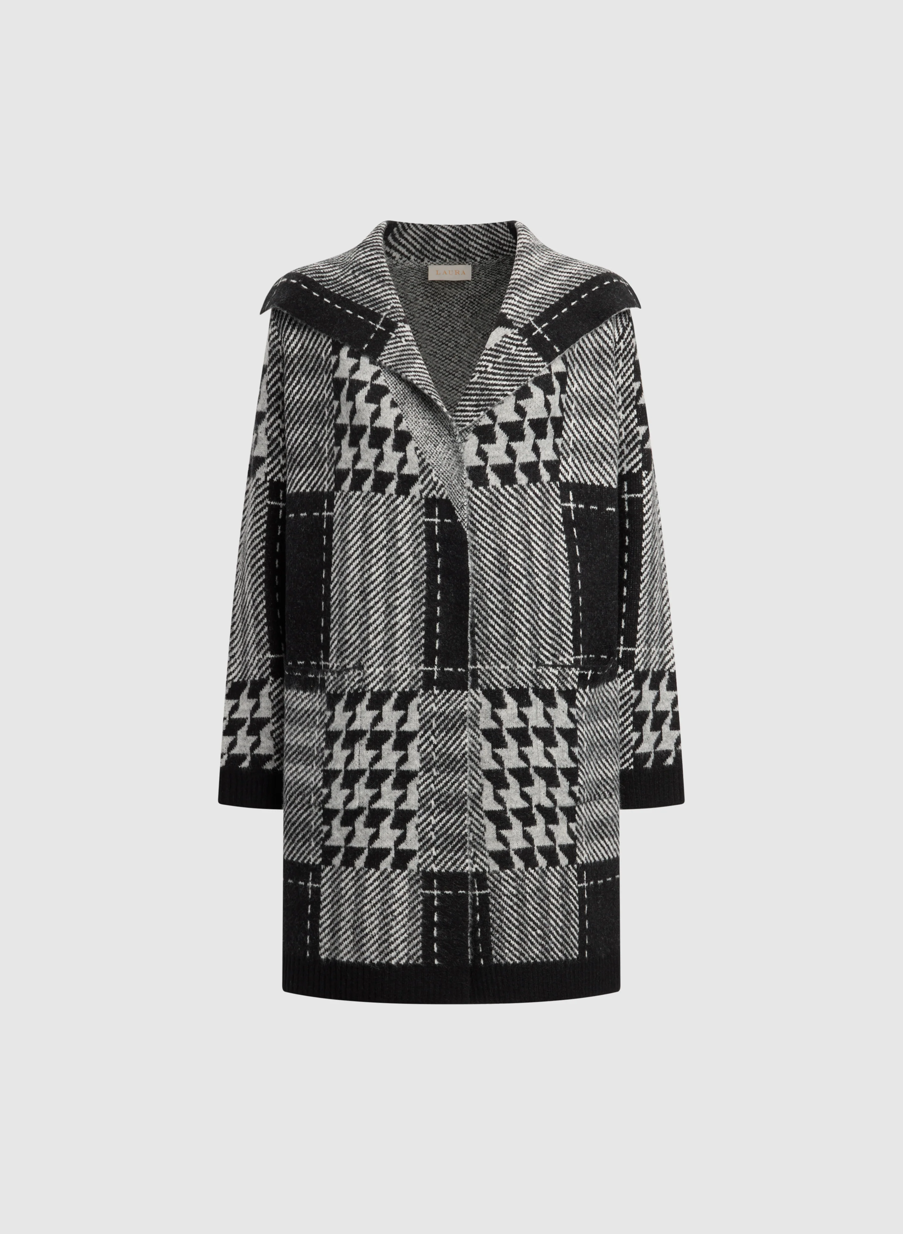 Plaid Knit Cardigan - Image 7