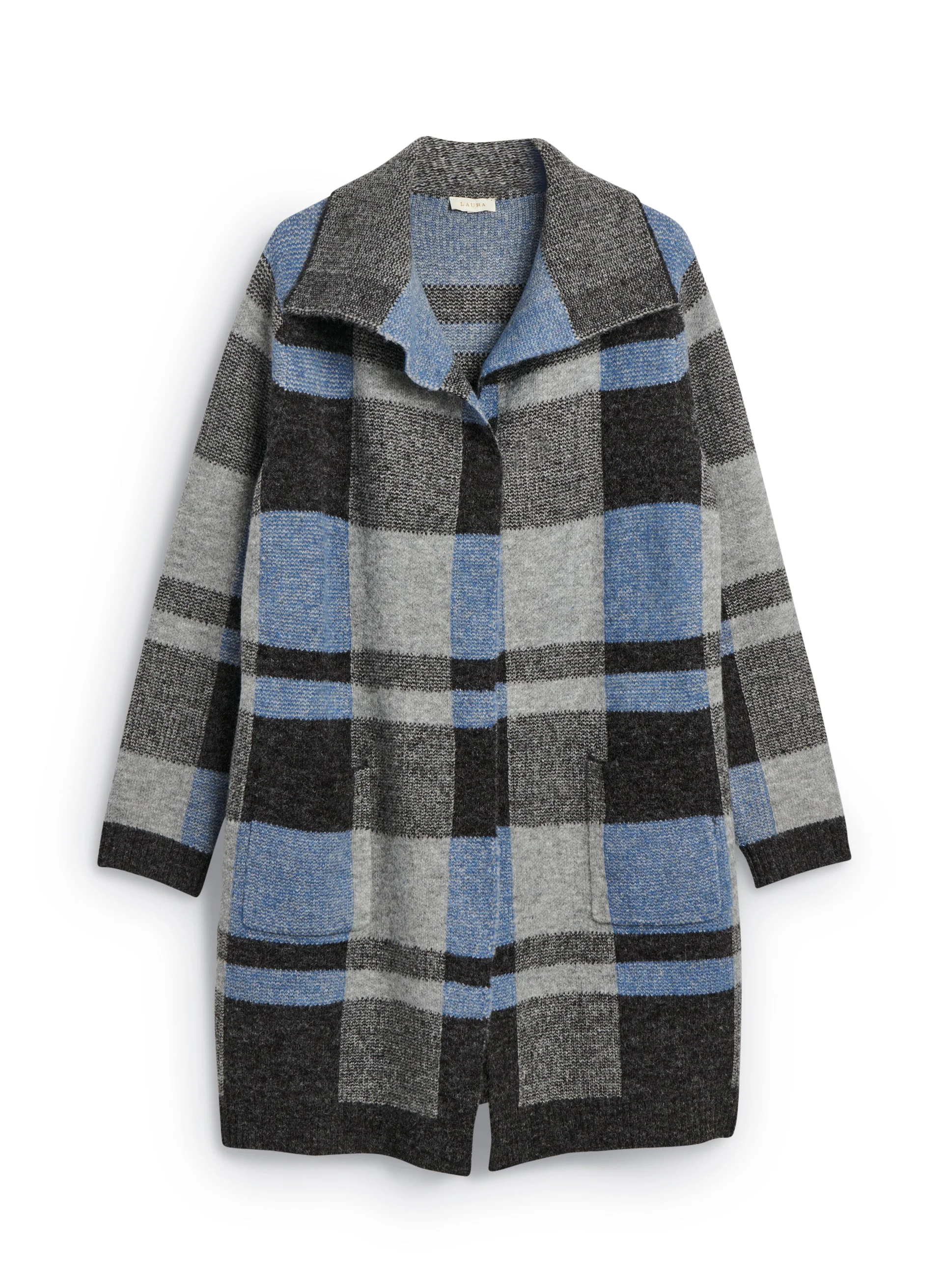 Plaid Long Sleeve Cardigan - Image 5