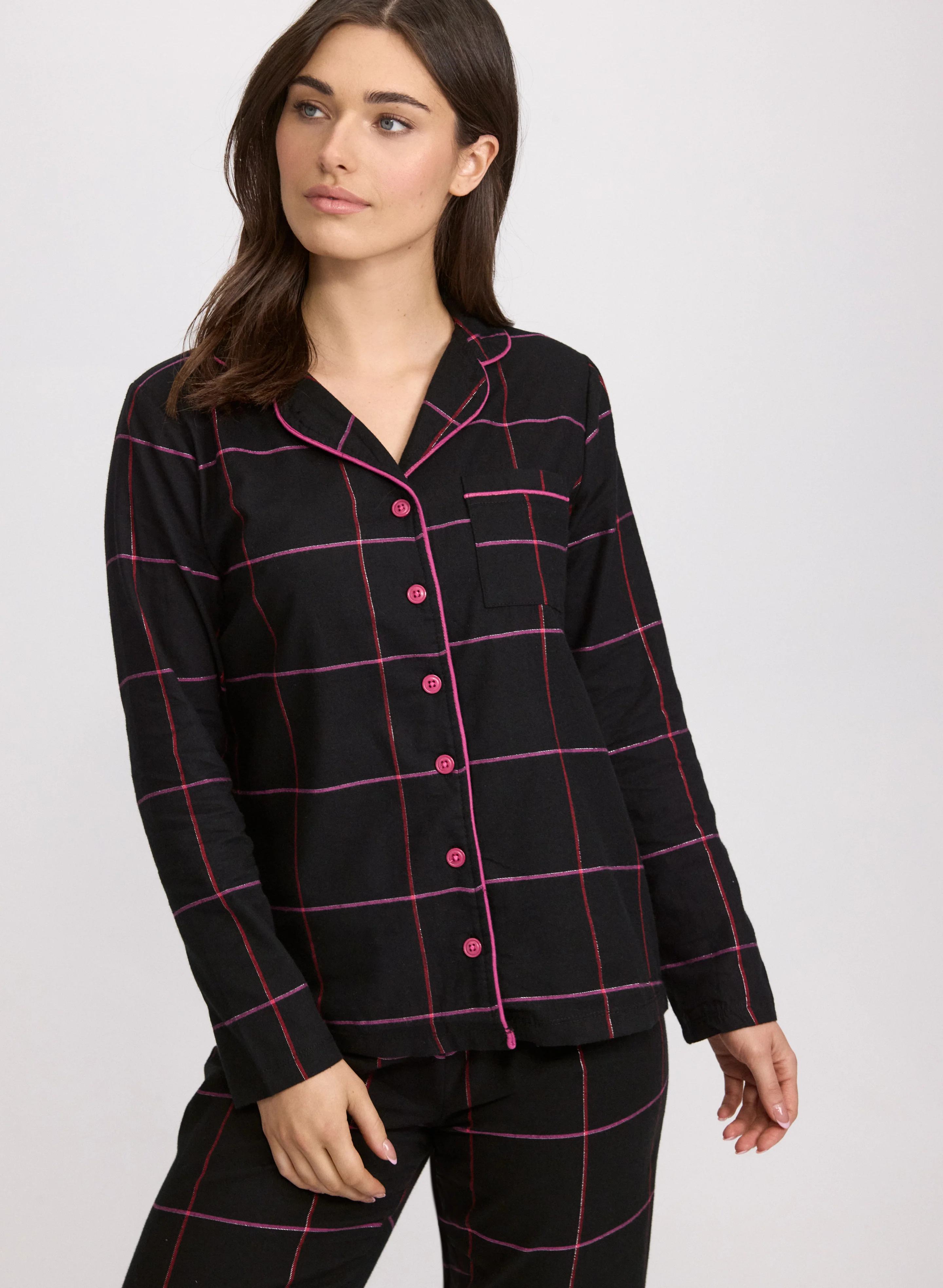 Plaid Print Pyjama Set - Image 4