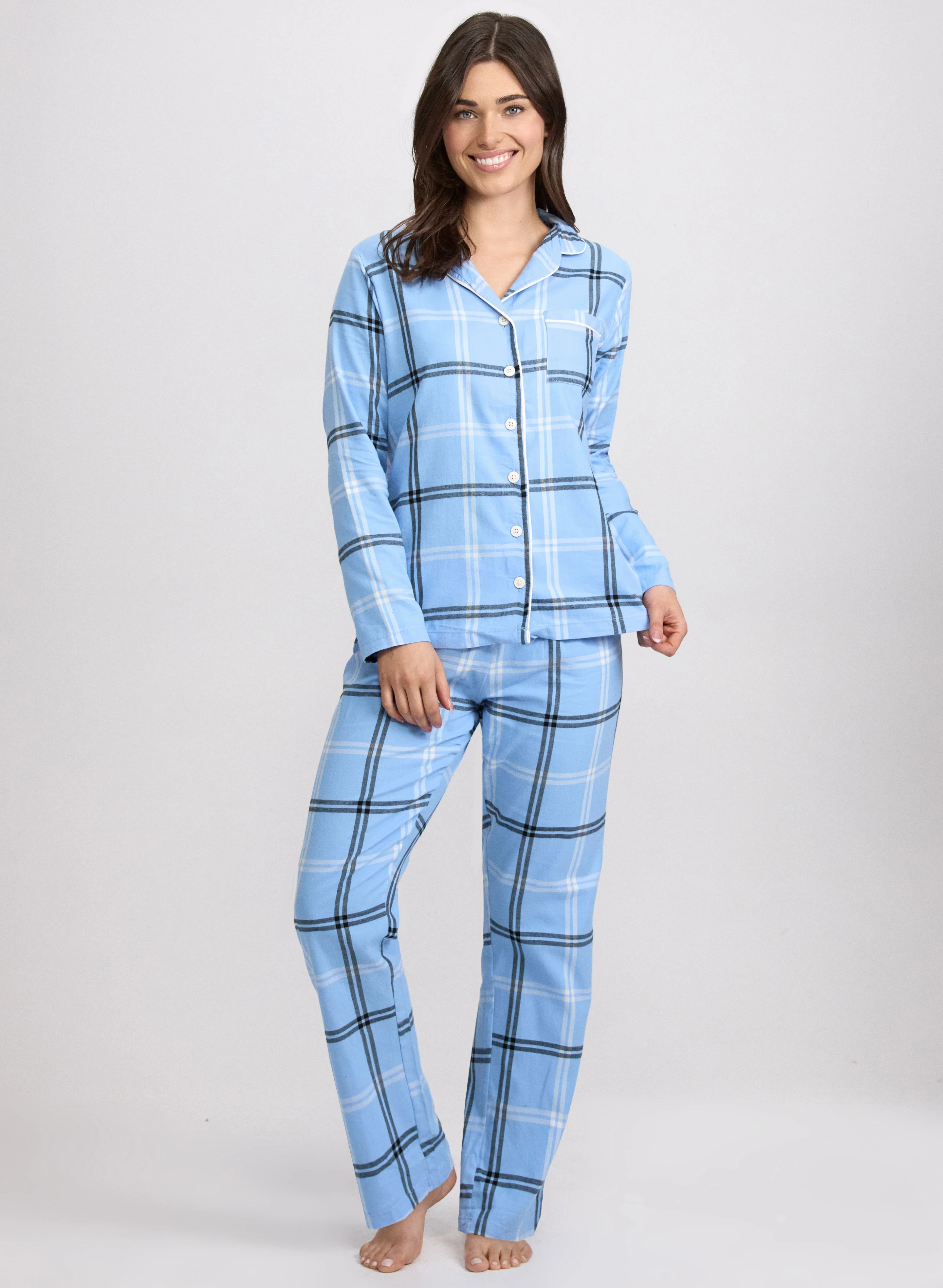 Plaid Print Pyjama Set