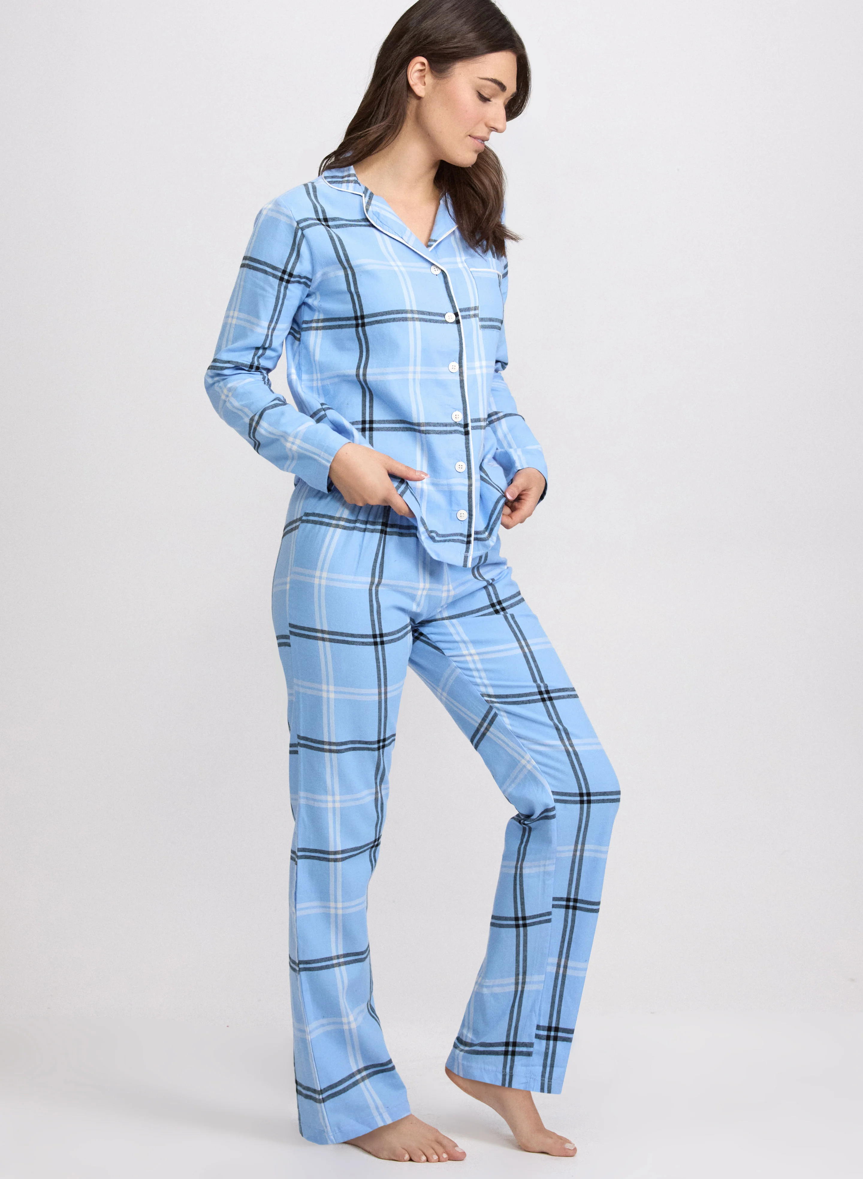 Plaid Print Pyjama Set - Image 3