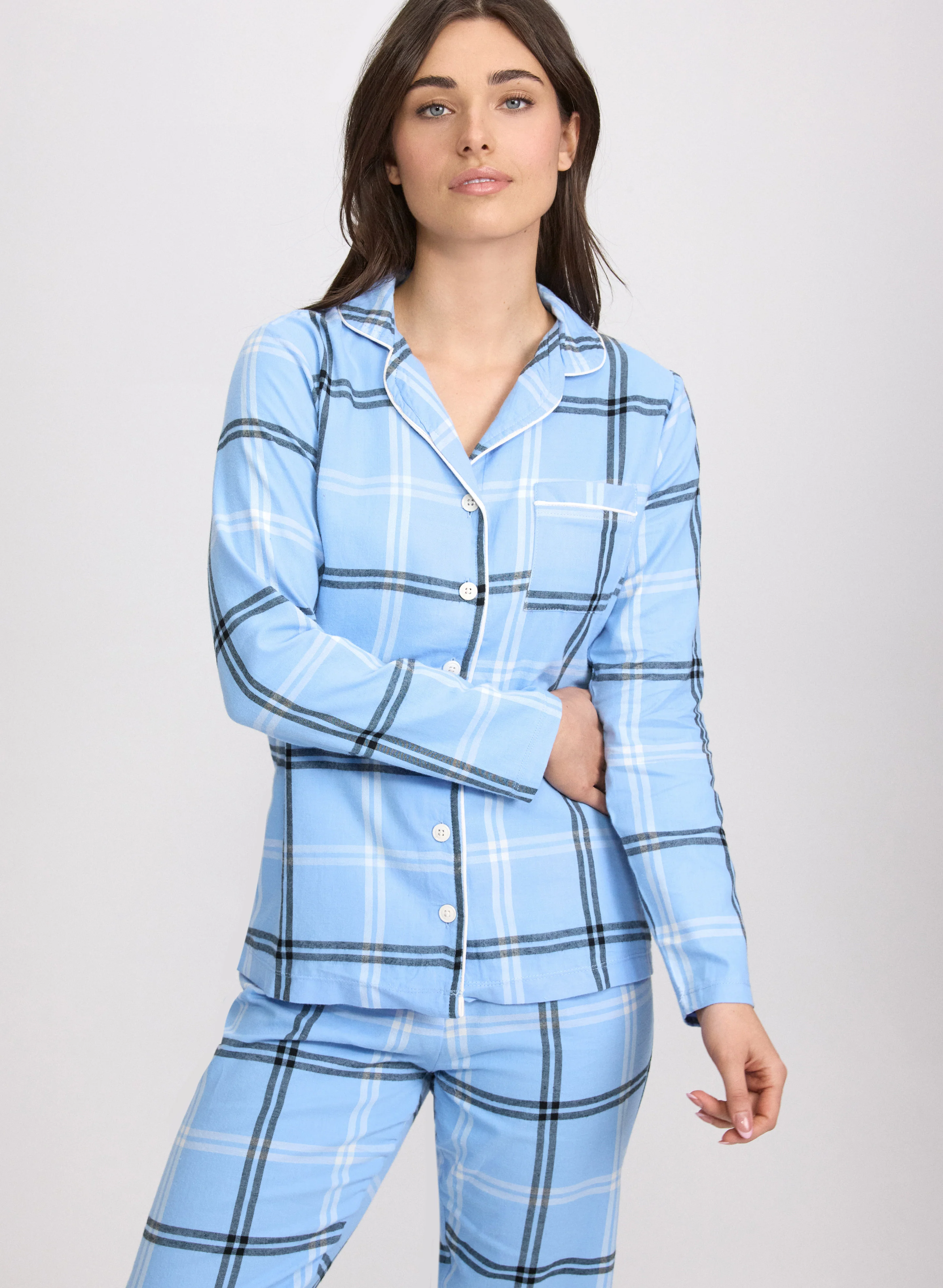 Plaid Print Pyjama Set - Image 4