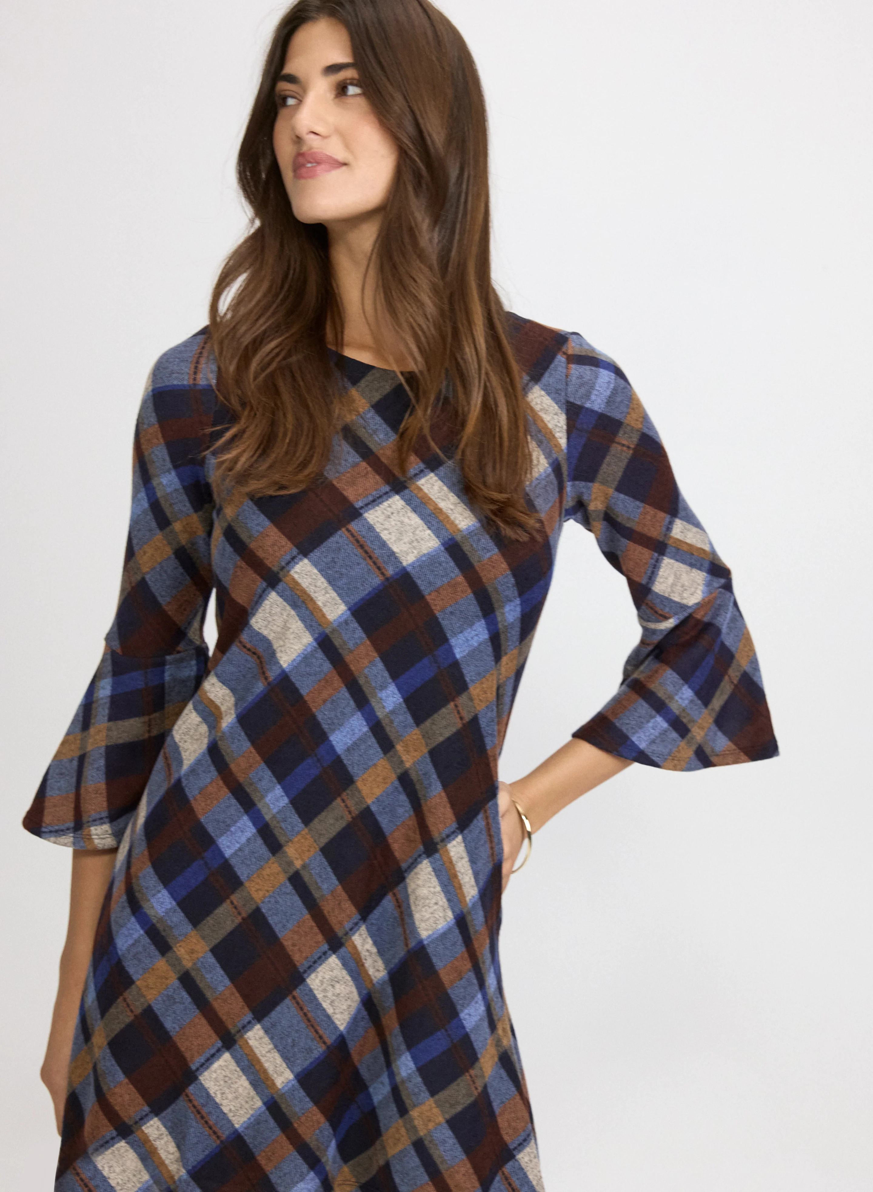 Plaid Sweater Dress - Image 2