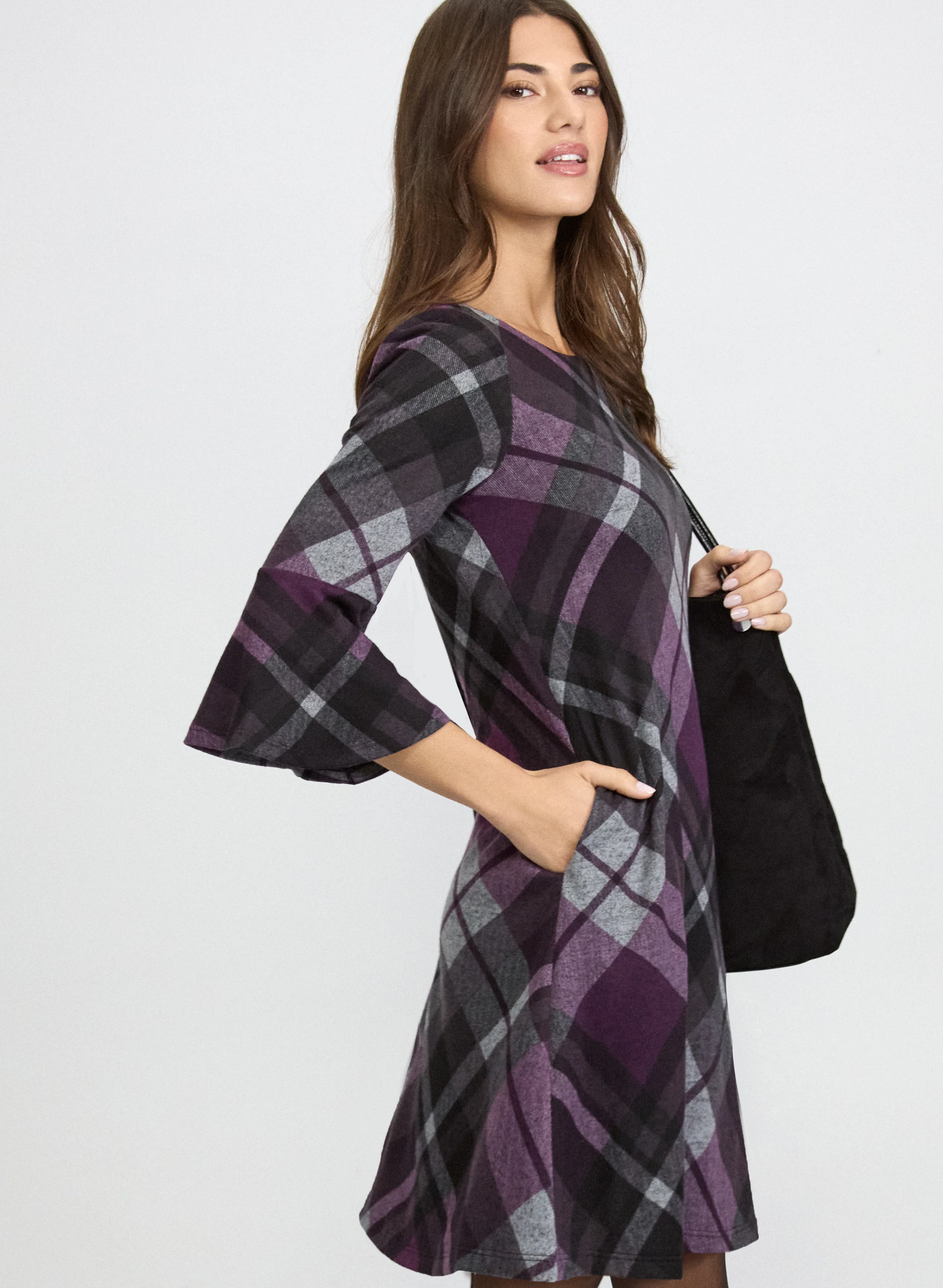 Plaid Sweater Dress - Image 2