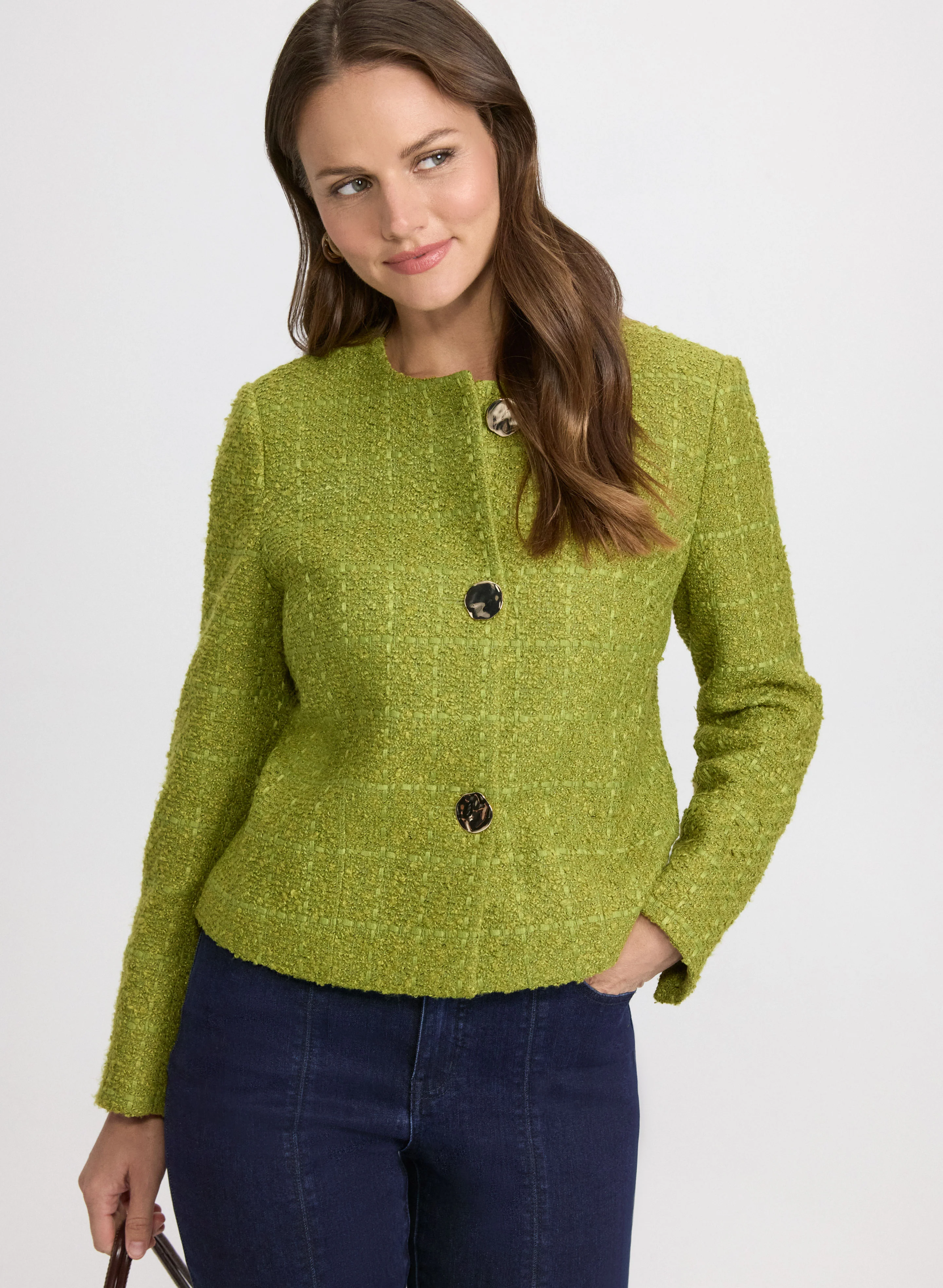 Plaid Tweed Jacket