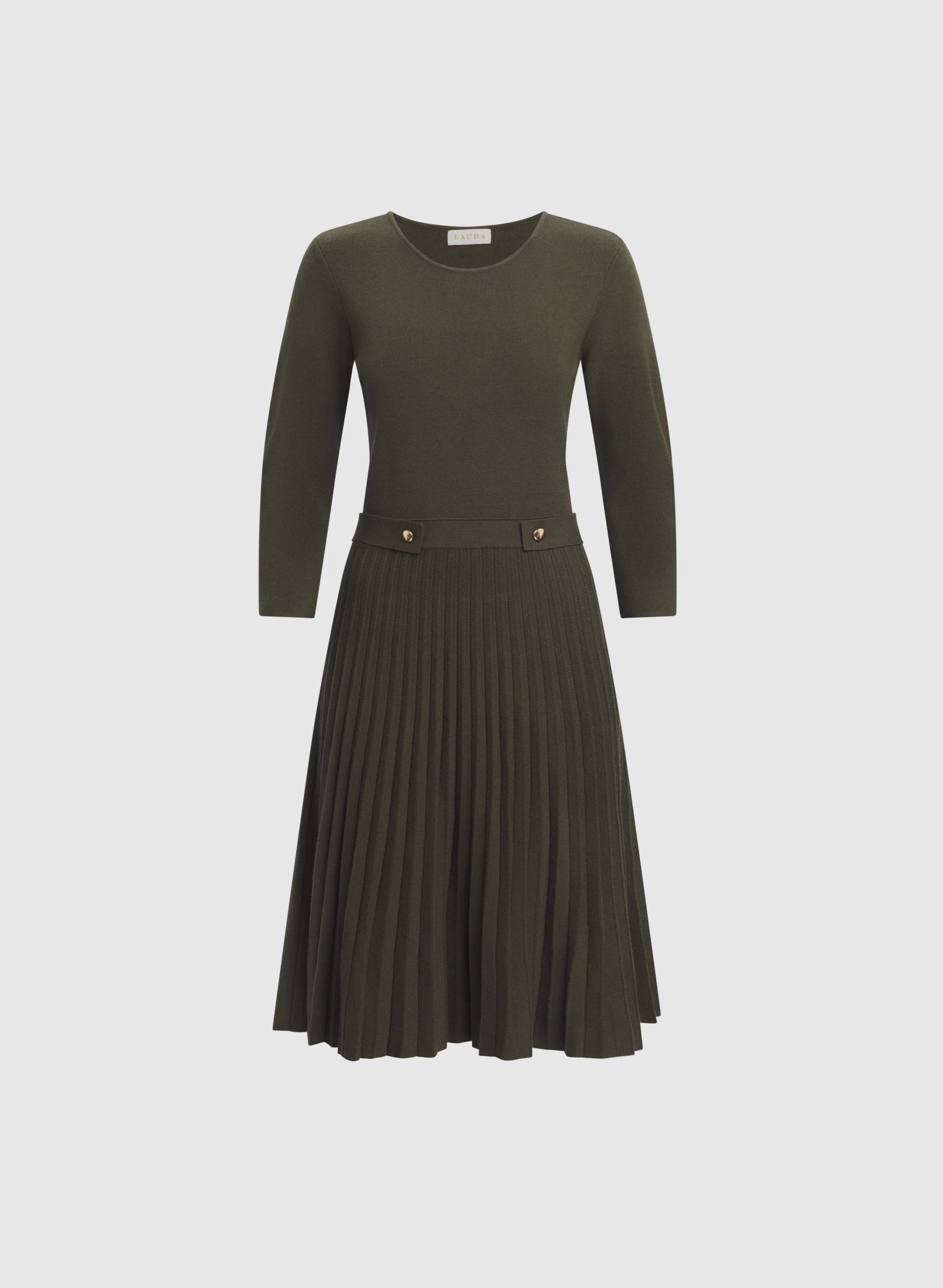 Pleated Fit & Flare Dress - Image 6